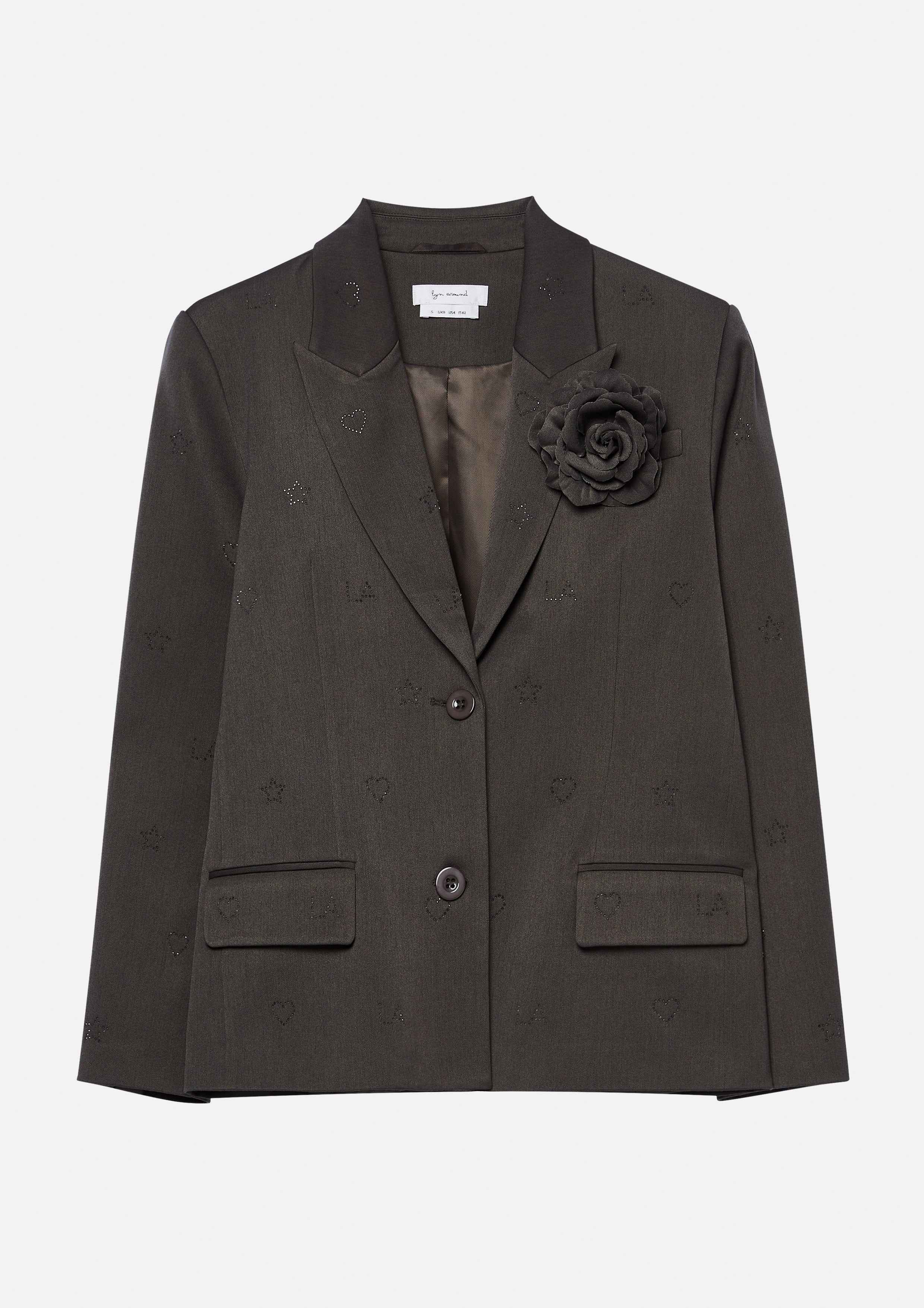 Rose Embellished Jacket Neon Dreams