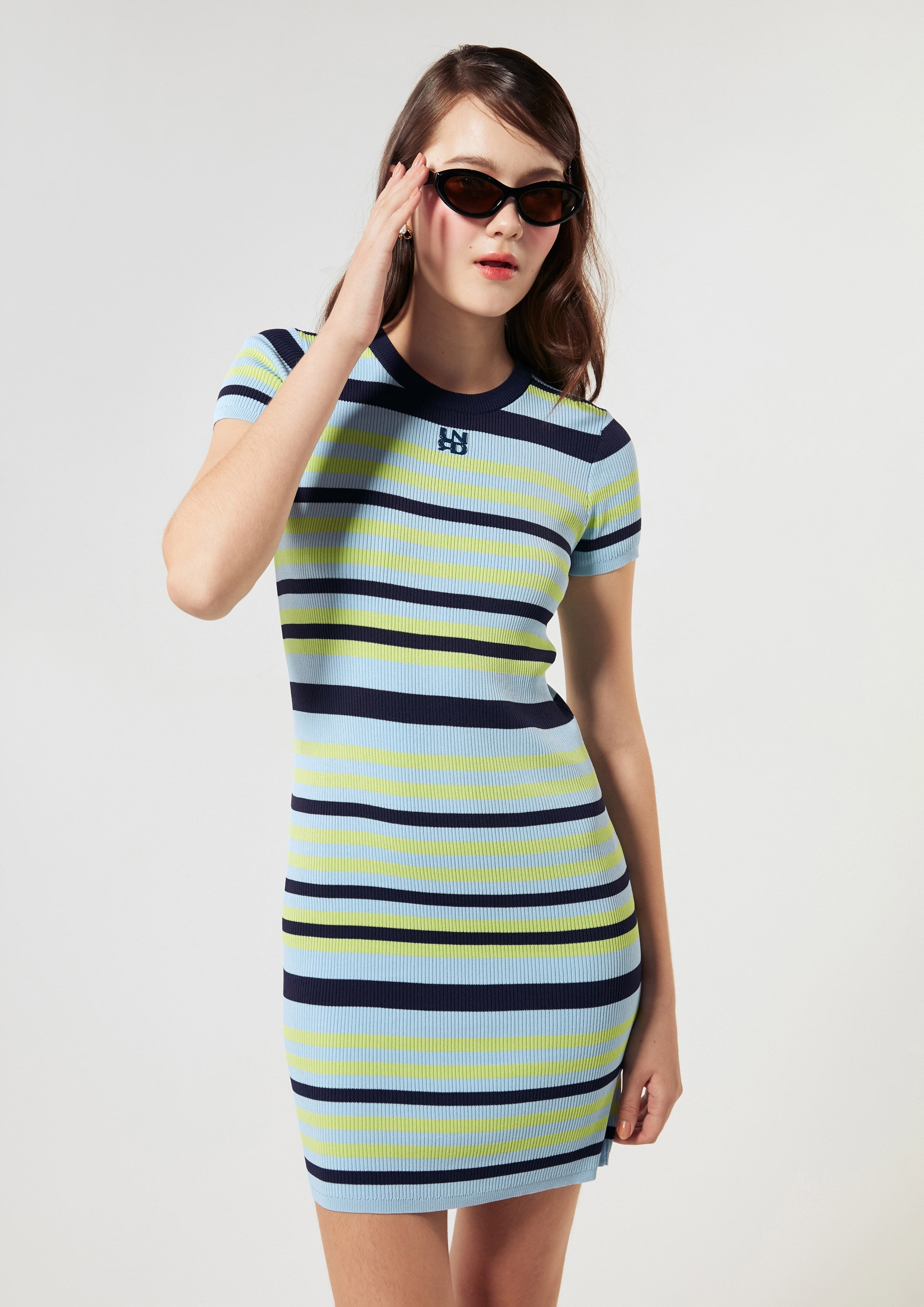 Logo Stripe Knitted Dress Miracle Voyard