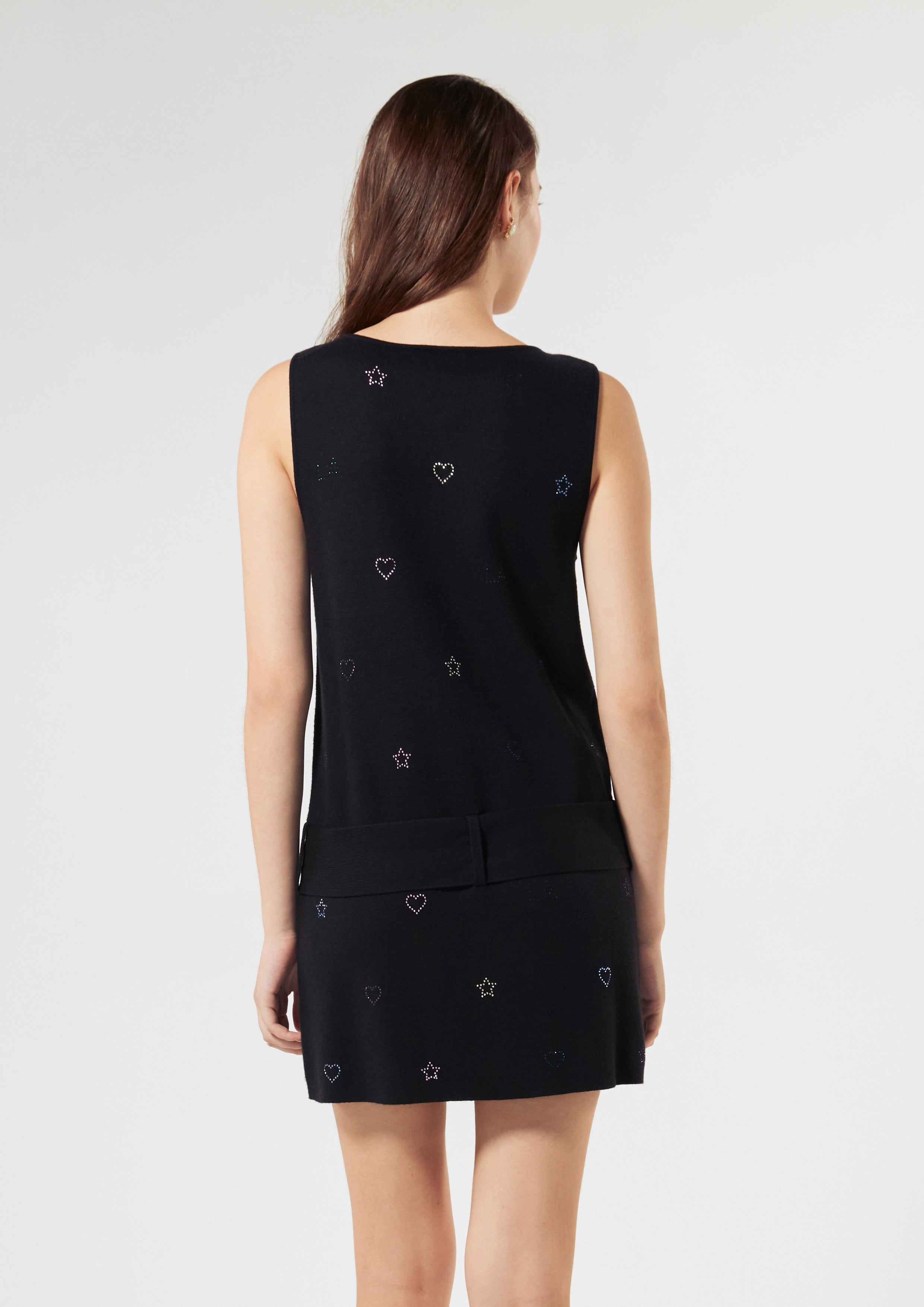 Crystal Embellished Sleeveless Mini Dress Neon Dreams