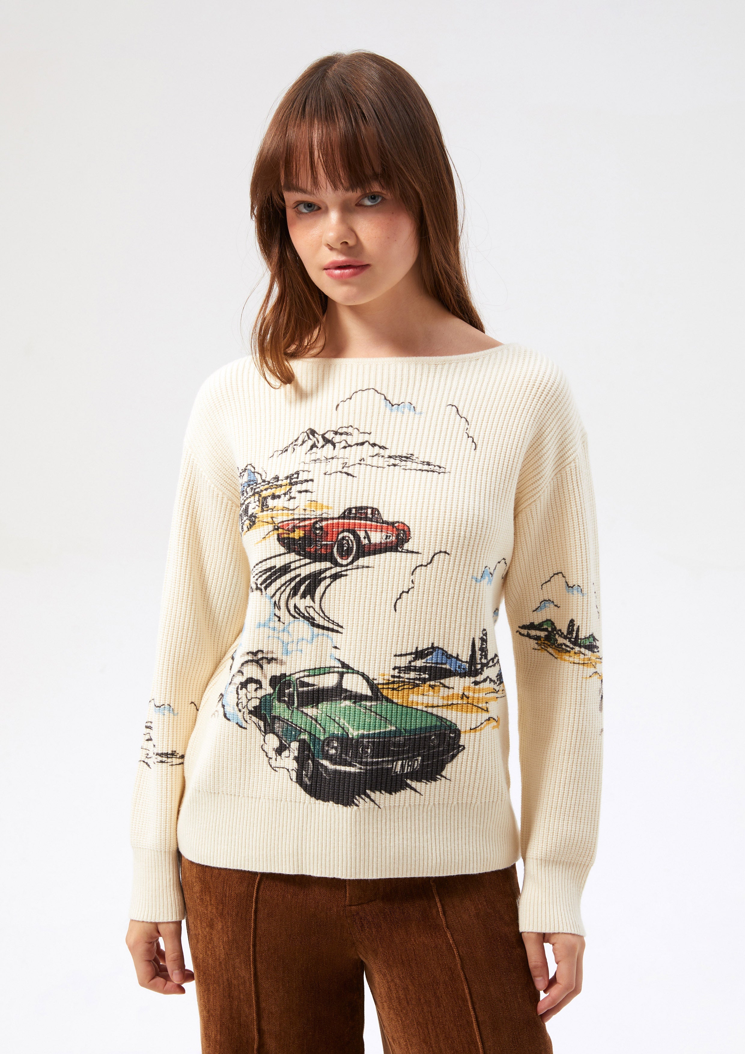 Print Long Sleeve Pullover Speed Voyard