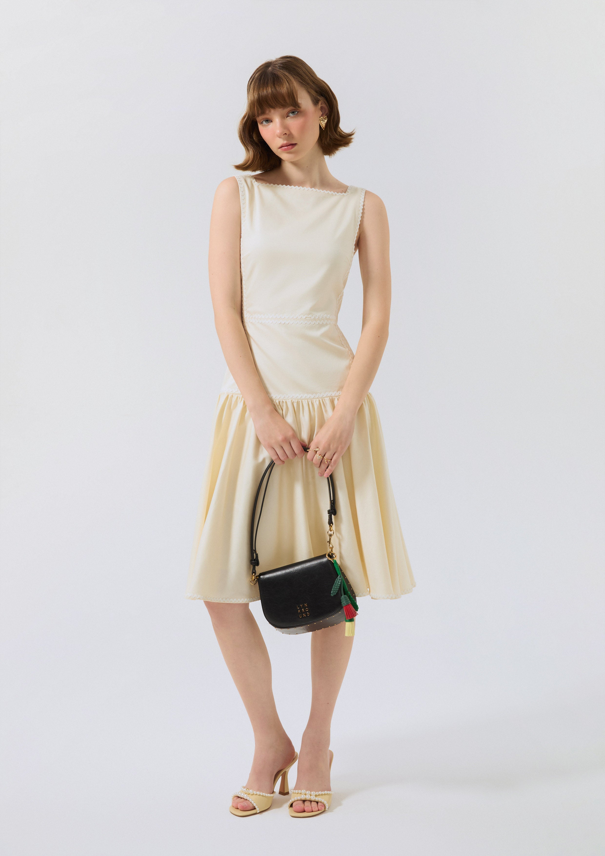 Flare Skirt Mini Dress Rosewood Fleur