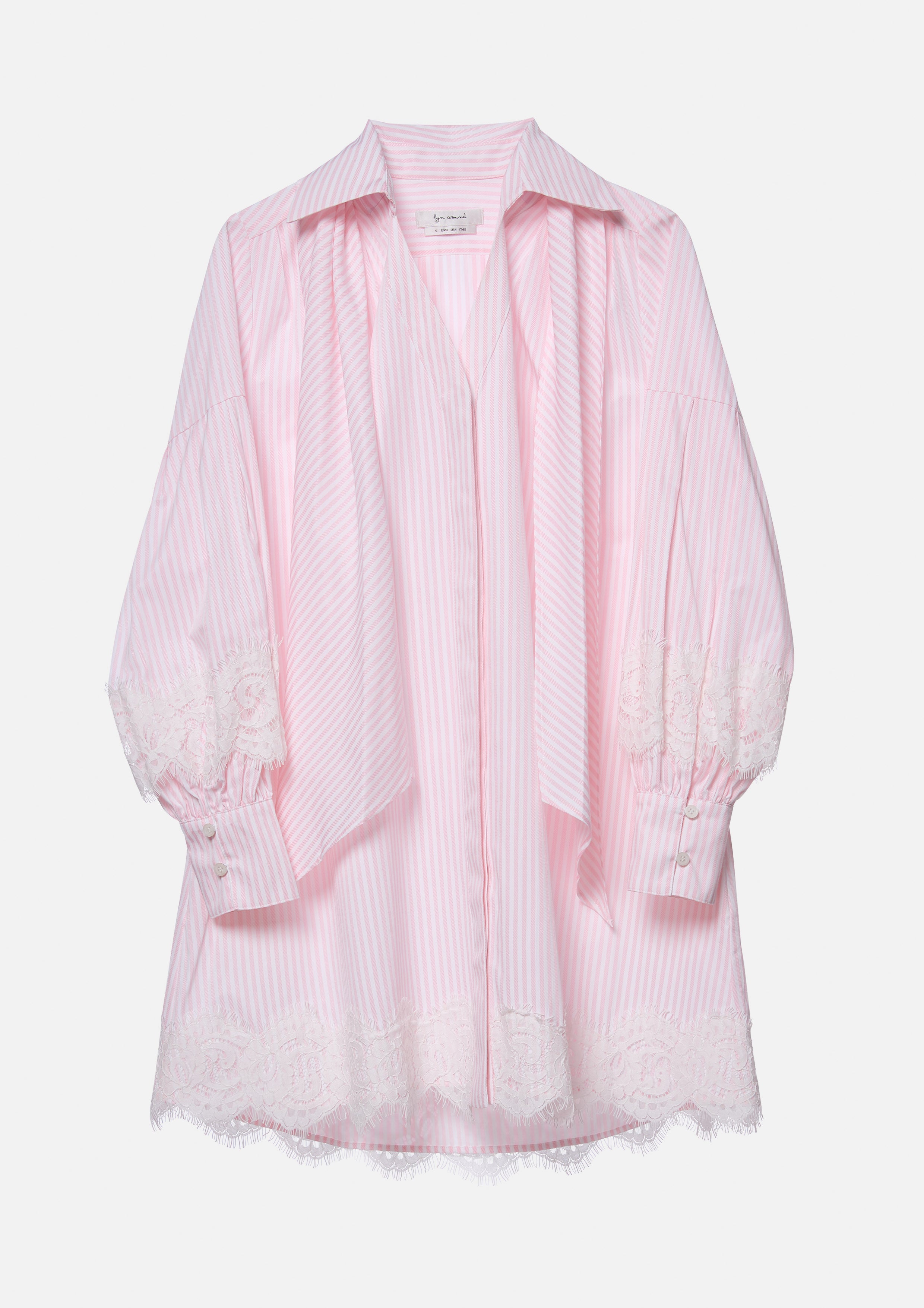 เชิ้ตเดรสลายทางพร้อมสายผ้าผูกโบ คอลเลกชัน Rodeo Rose