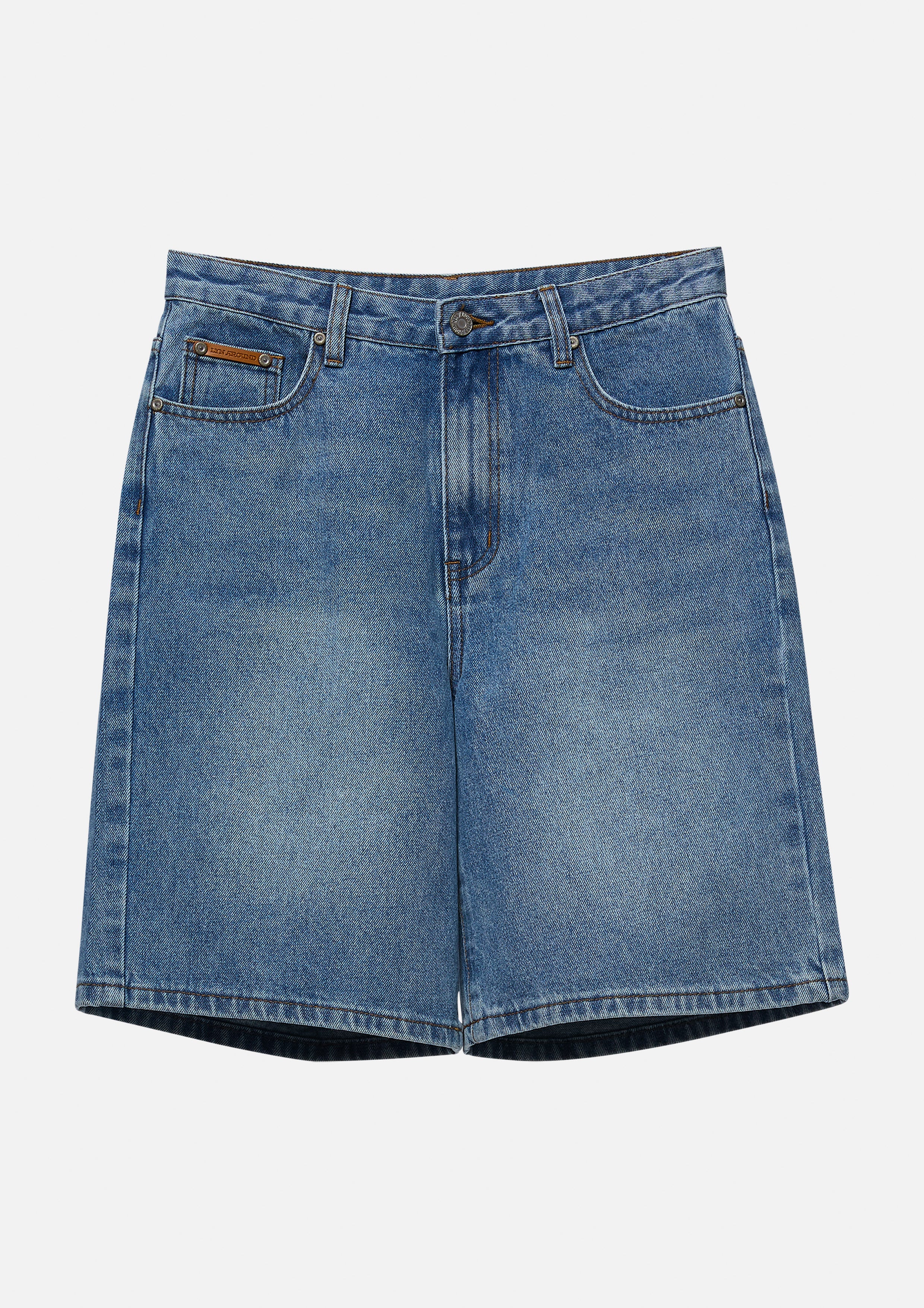 กางเกงเดนิมขาสั้นสีเฟด คอลเลกชัน Basic Denim