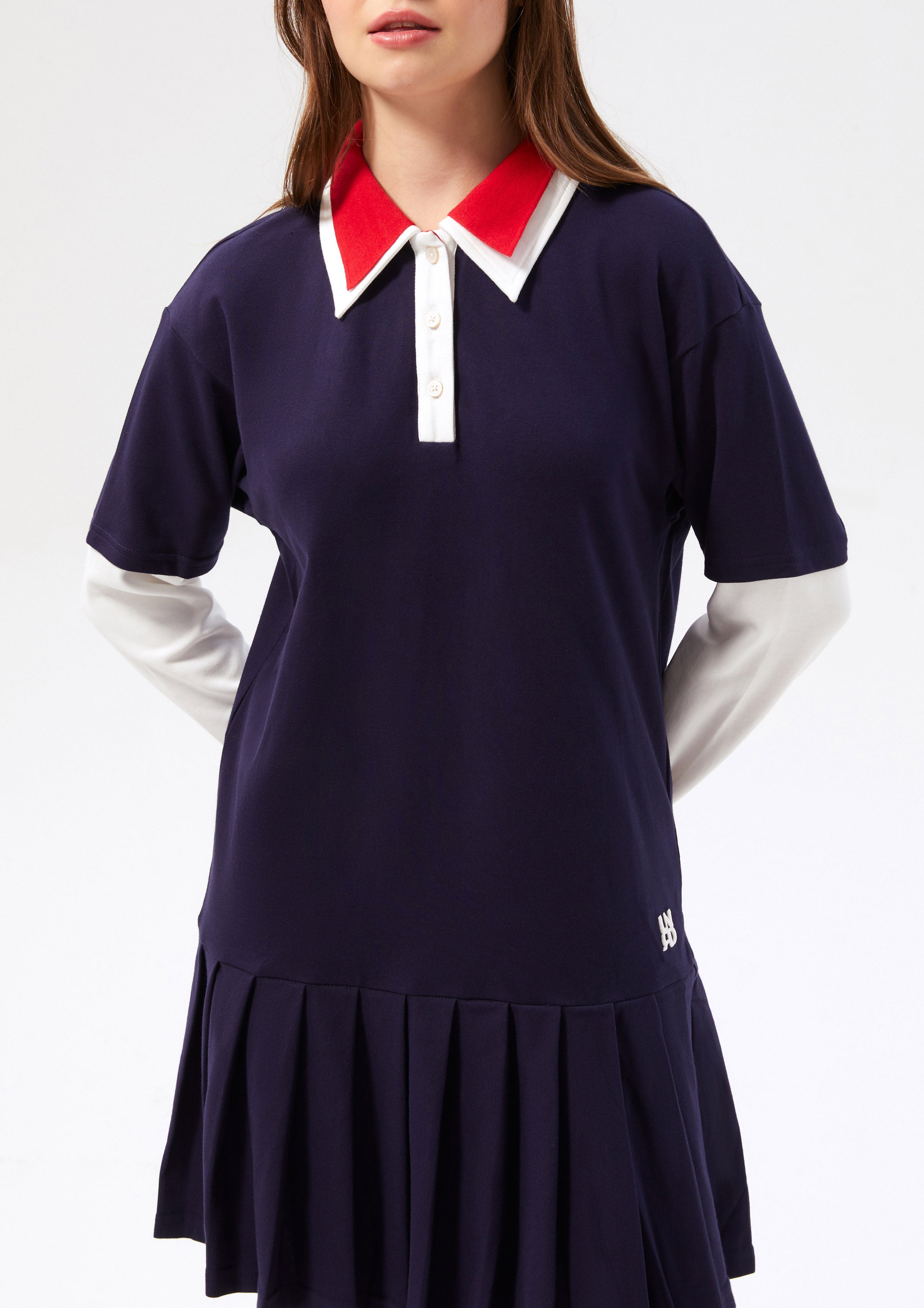 เดรสโปโลแขนยาวปักโลโก้ คอลเลกชัน Speed Voyard