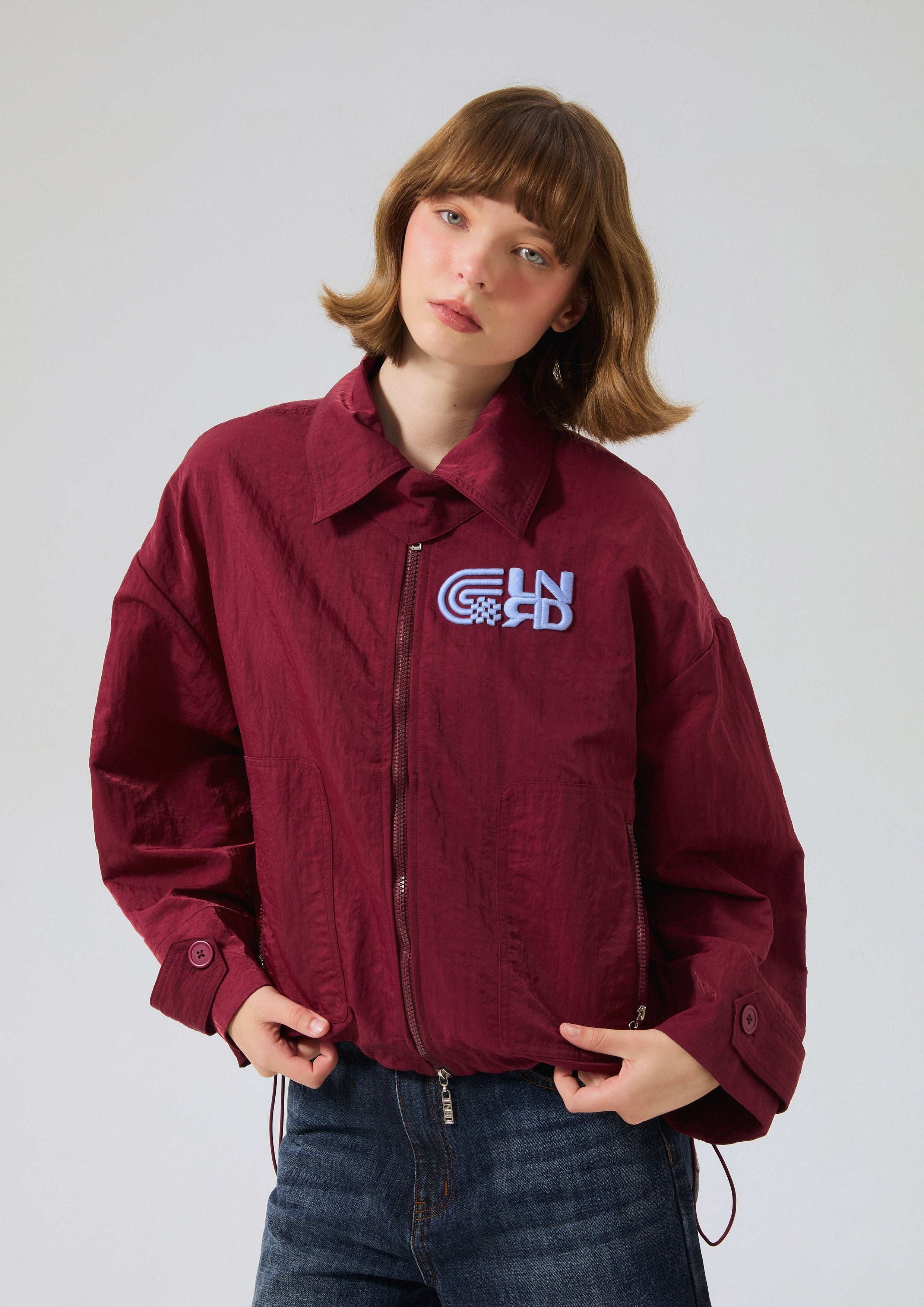 แจ็็คเก็ตผ้าไนลอนปักโลโก้ คอลเลกชัน Speed Voyard