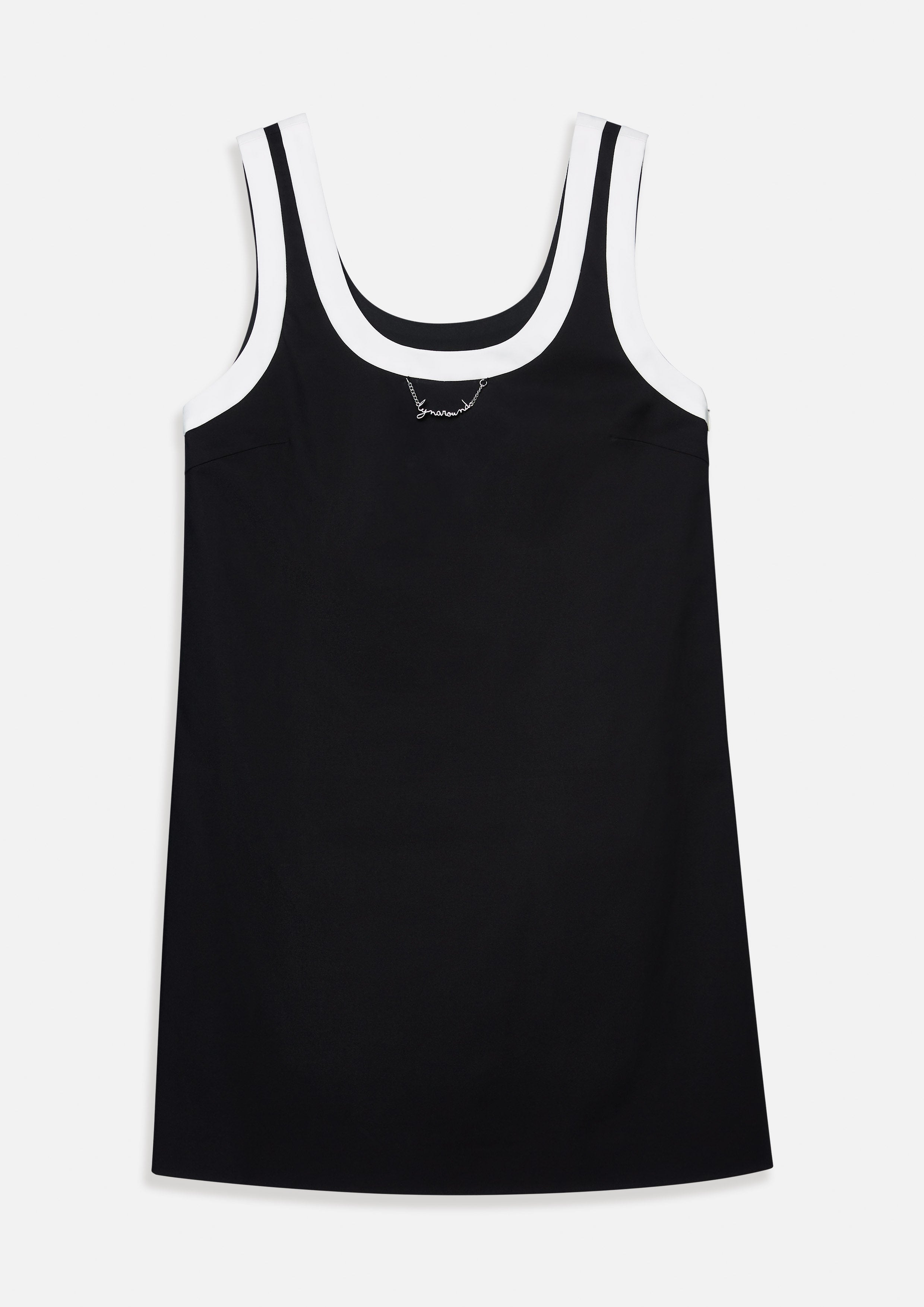 เดรสสั้นขอบคอเสื้อคอนทราสต์ คอลเลกชัน Working on Board