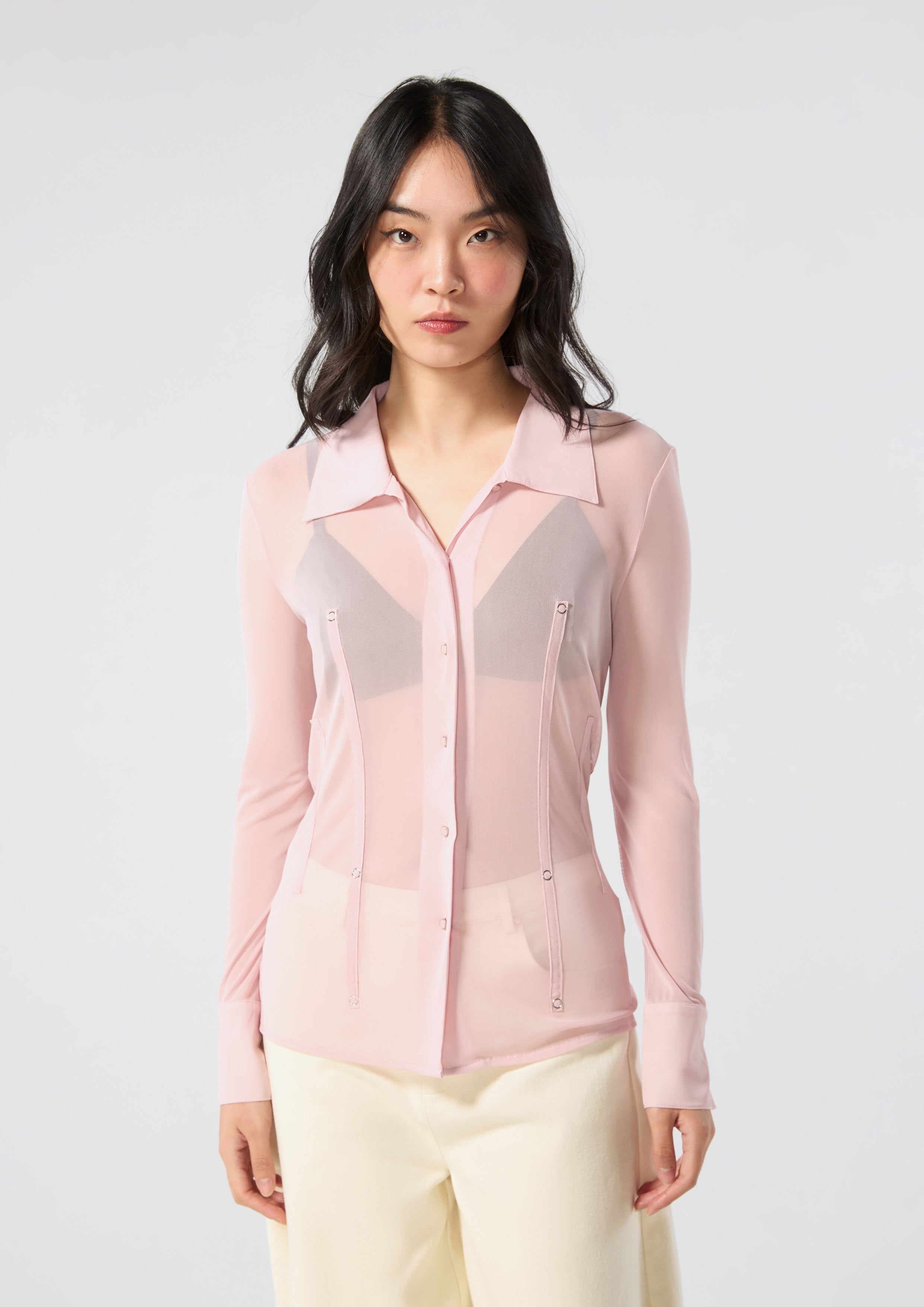 Sheer Long Sleeve Shirt Neon Dreams