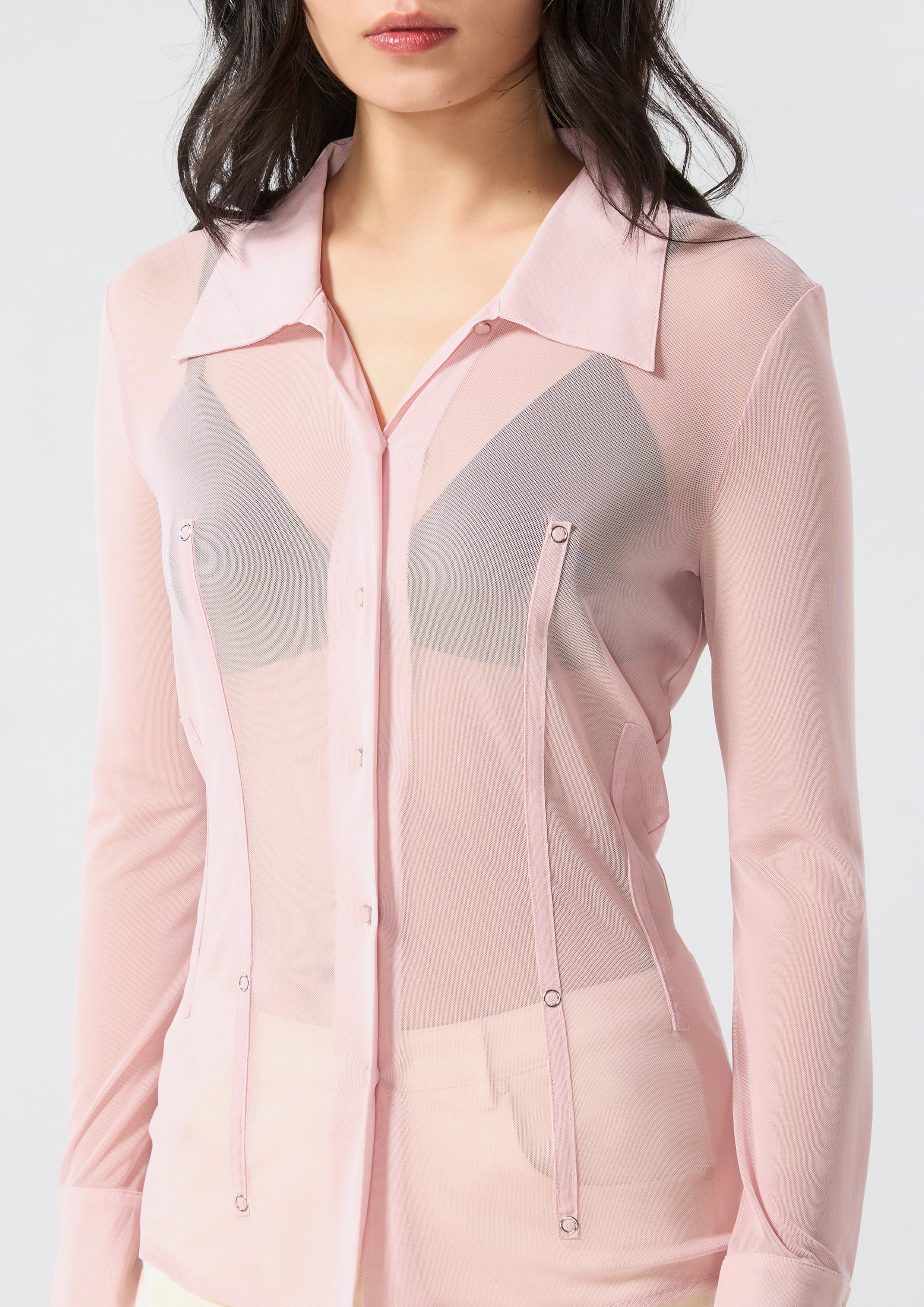 เสื้อเชิ้ตผ้าเชียร์แขนยาว คอลเลกชัน Neon Dreams