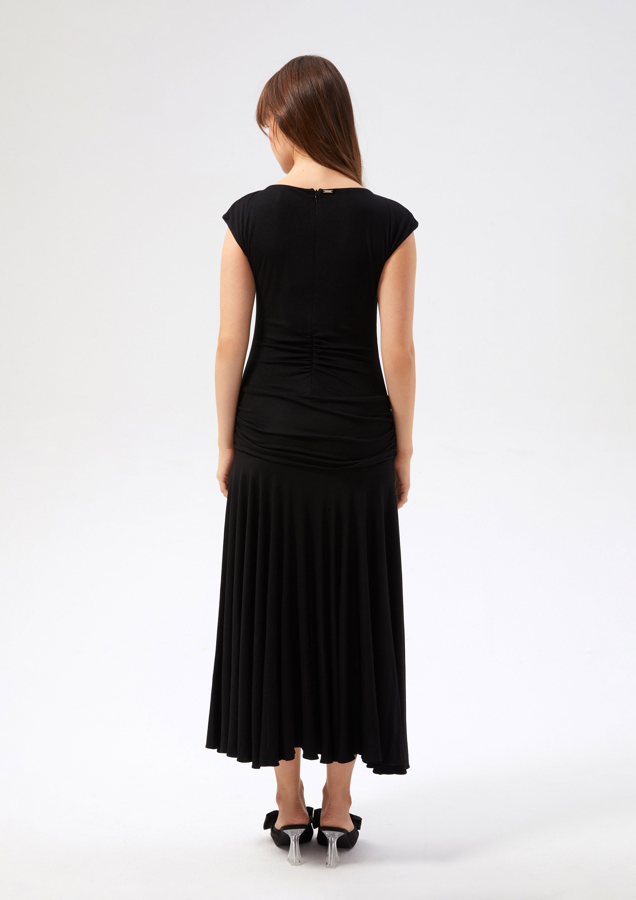 เดรสยาวแขนกุดกระโปรงอสมมาตร คอลเลกชัน Neon Dreams