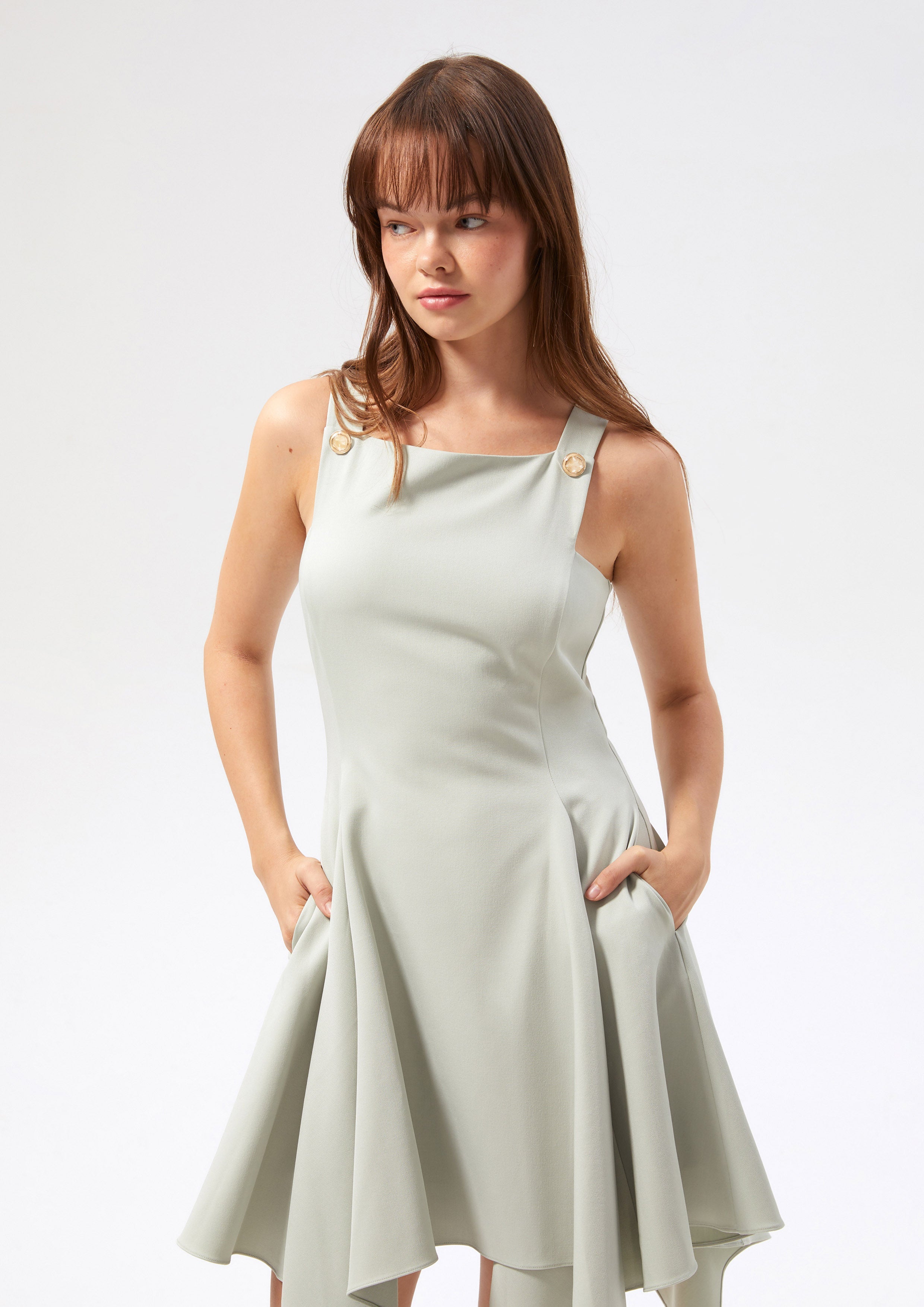 Handkerchief Skirt Mini Dress Rosewood Fleur