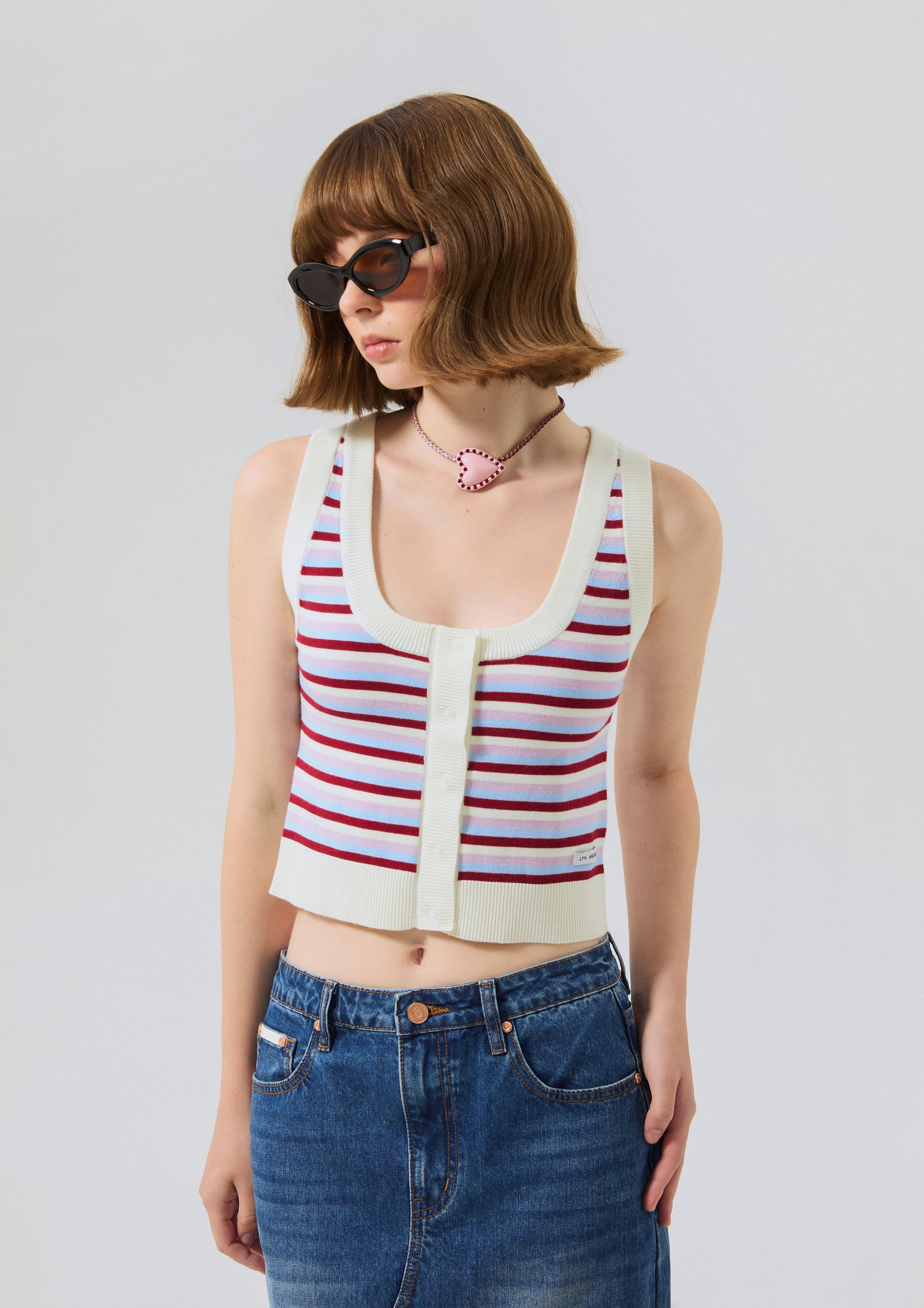 Knitted Stripe Crop Top Miracle Voyard