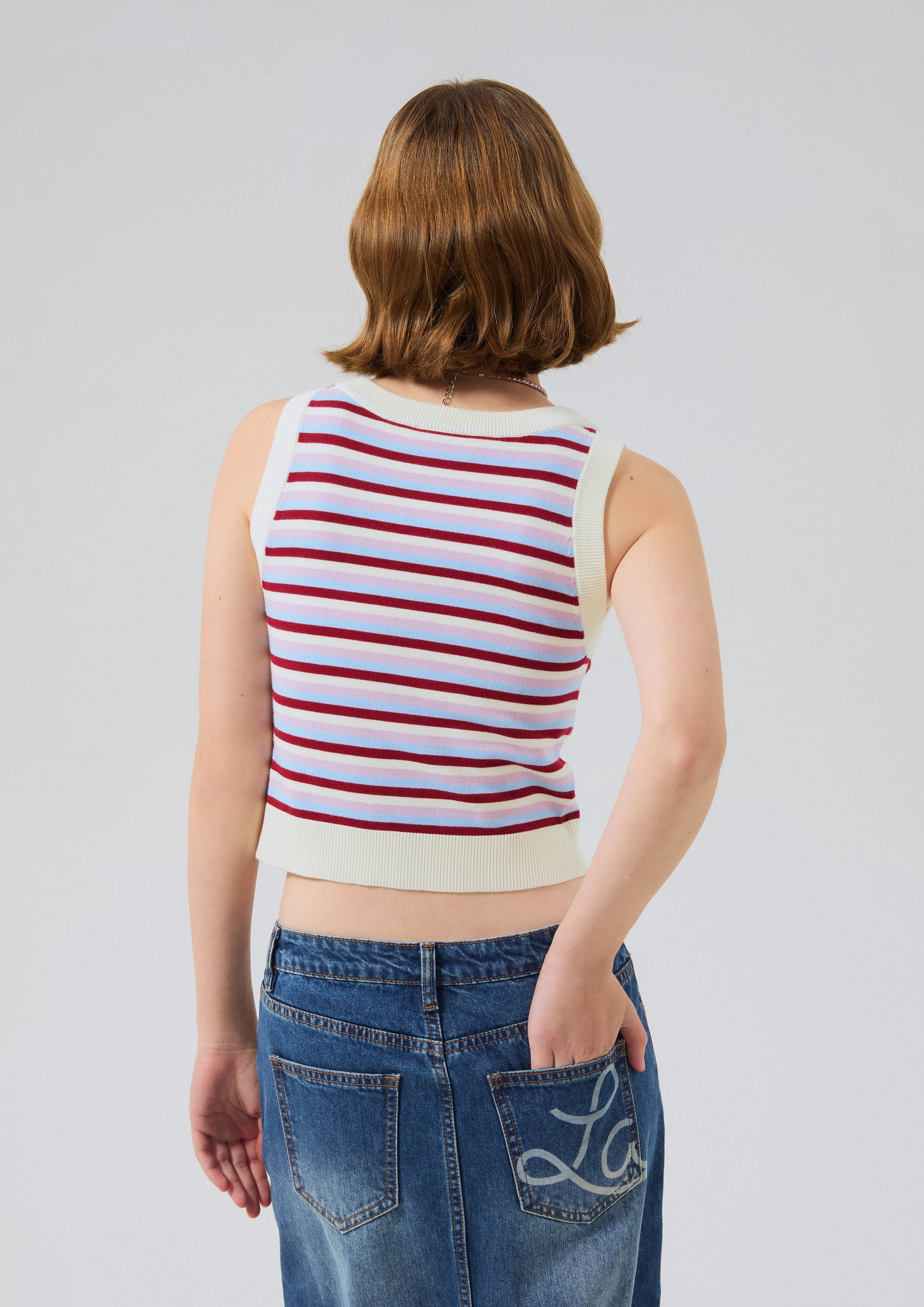 Knitted Stripe Crop Top Miracle Voyard
