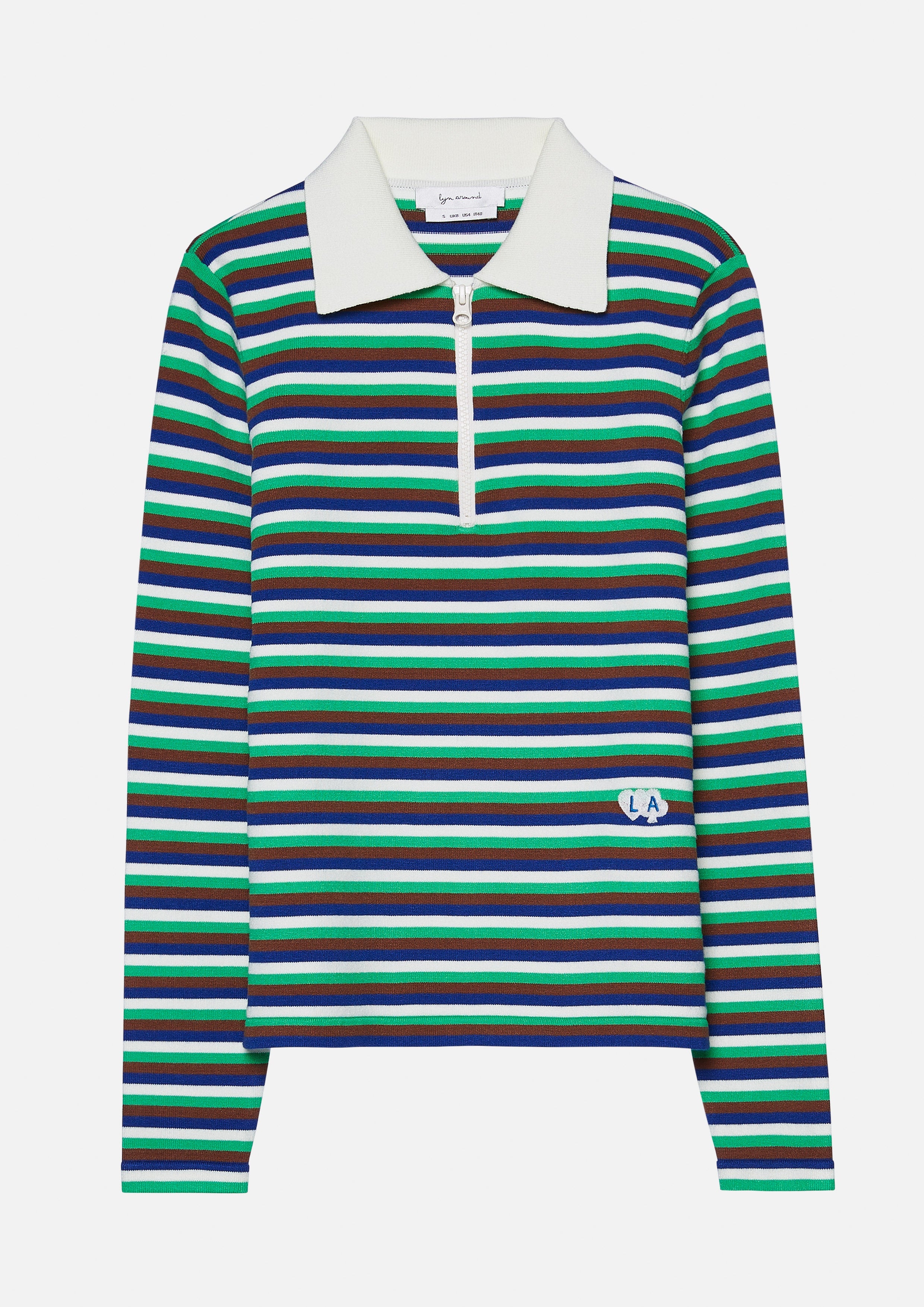 เสื้อแขนยาวลายทางพร้อมดีเทลโลโก้ คอลเลกชัน Miracle Voyard