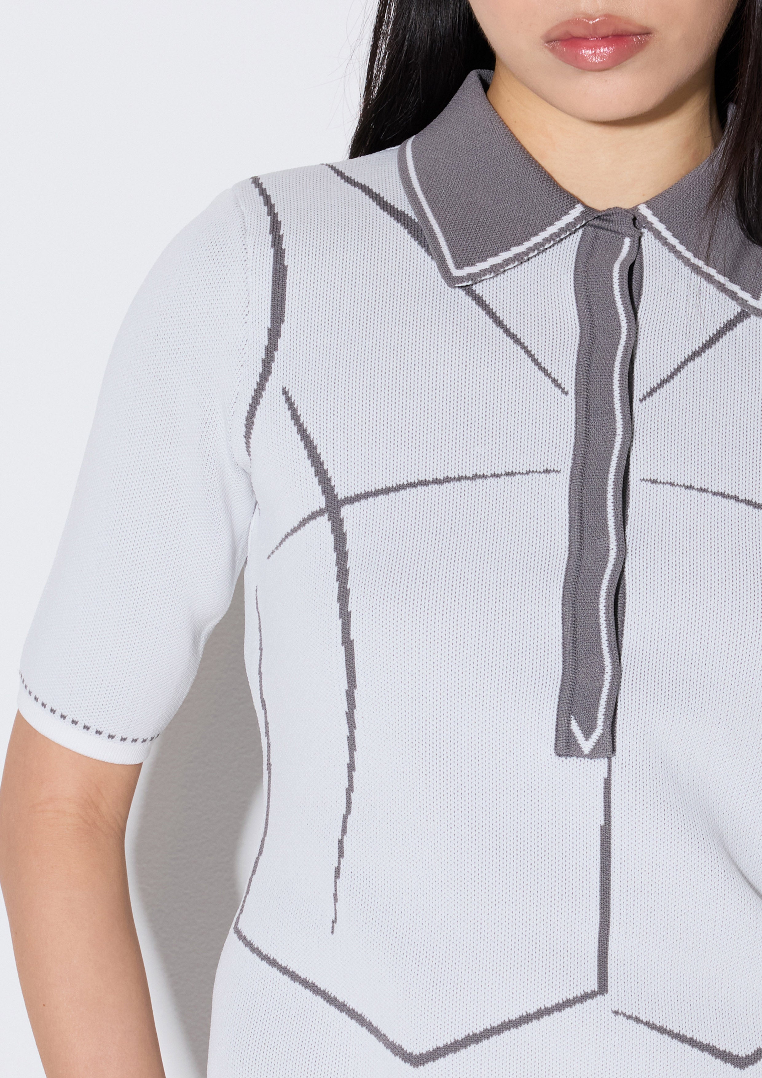 Knitted Polo Top Working on Board