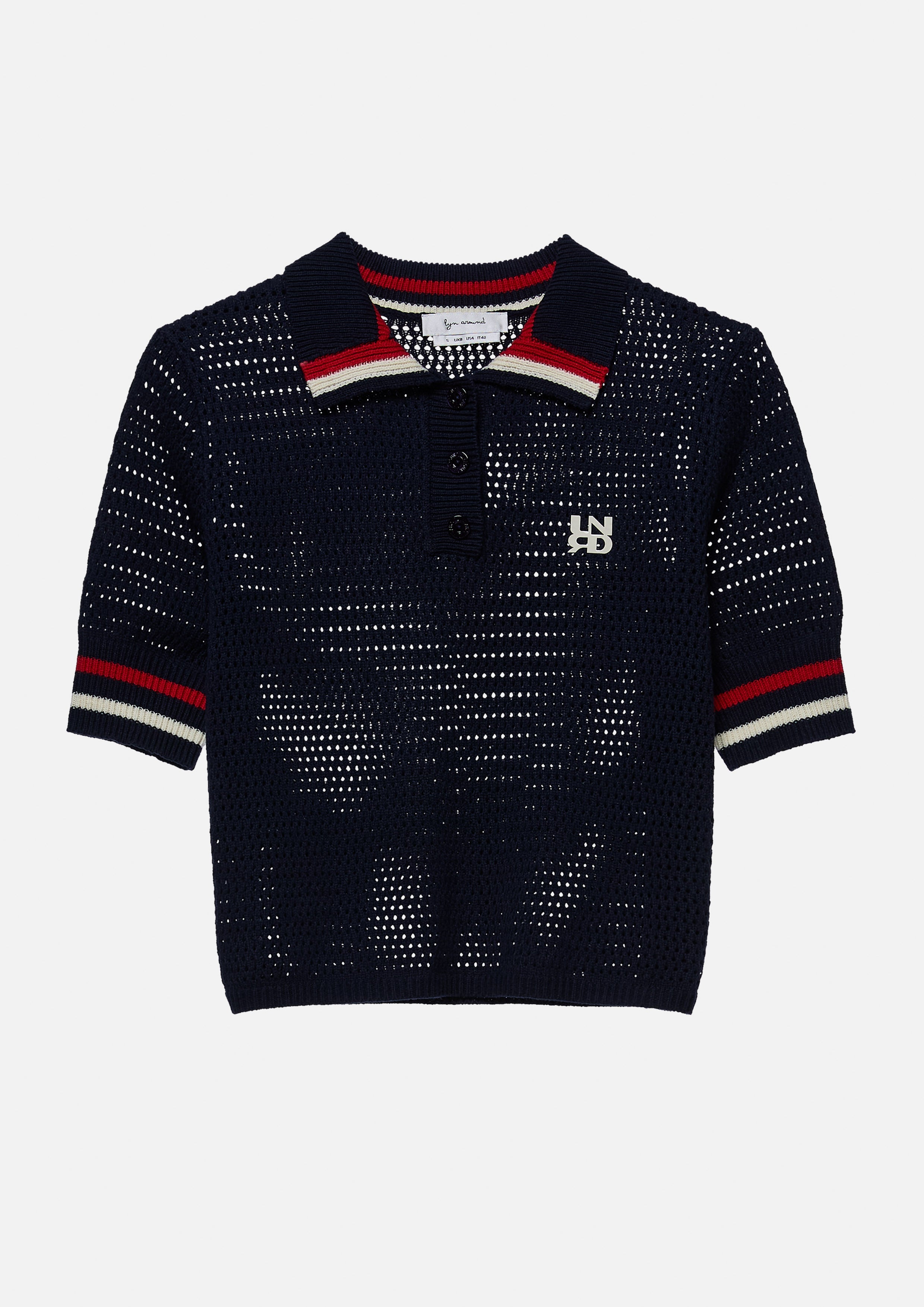 เสื้อโครเชต์แขนสั้นปักโลโก้ คอลเลกชัน Miracle Voyard