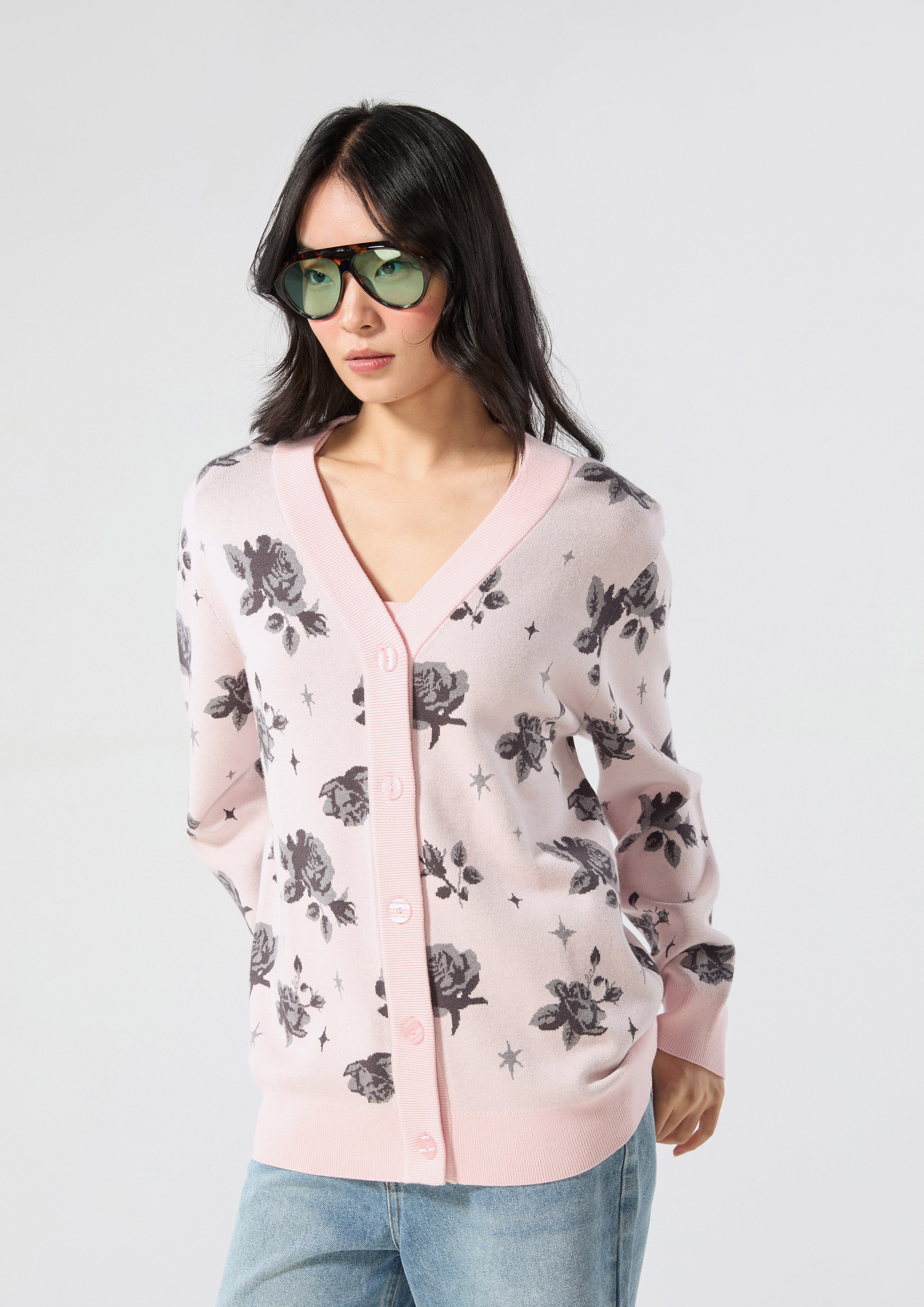 Create Your Signature Look with Rose Knitted Cardigan Rodeo Rose