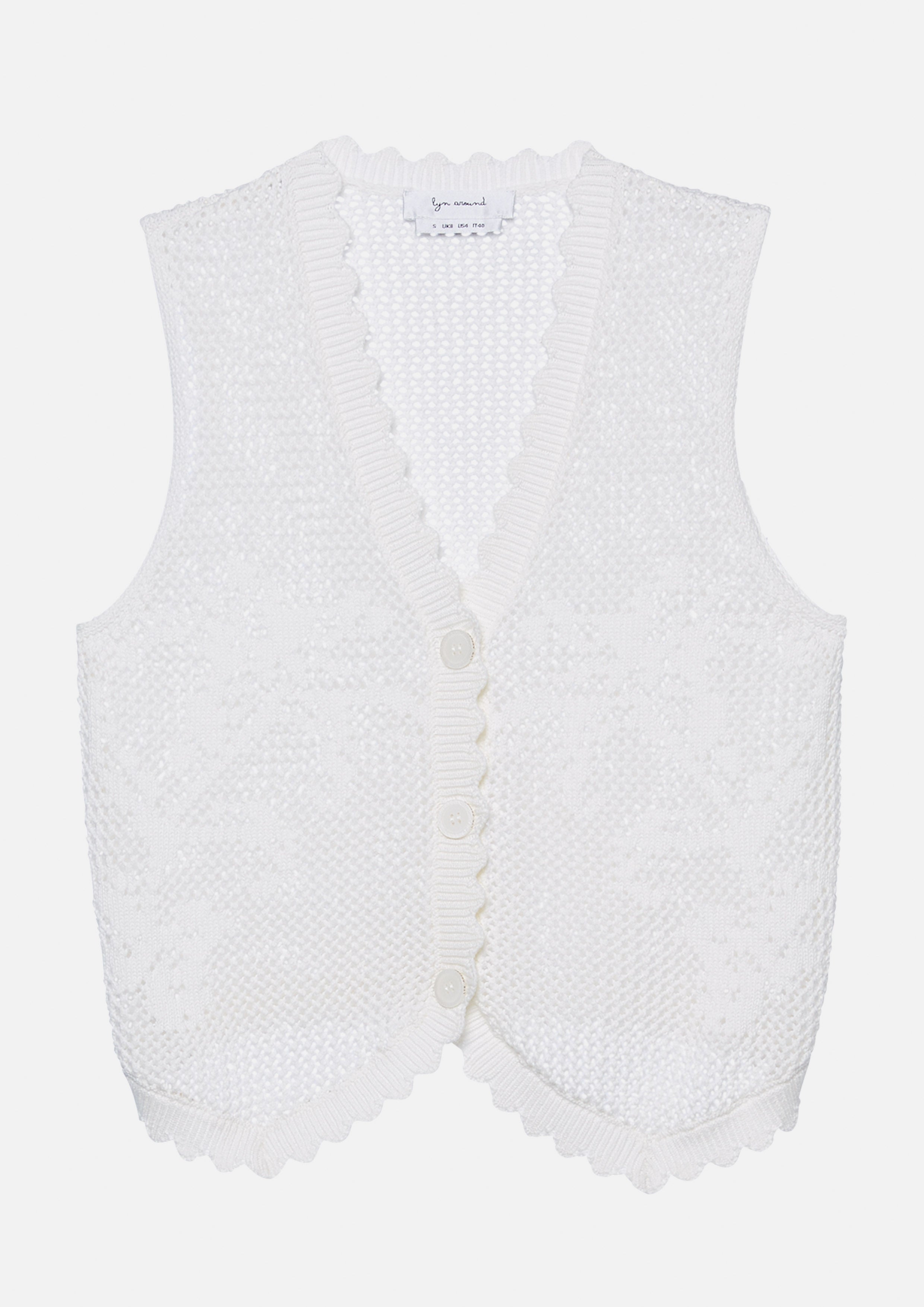 เสื้อกั๊กผ้านิตแต่งขอบลอน คอลเลกชัน Rodeo Rose