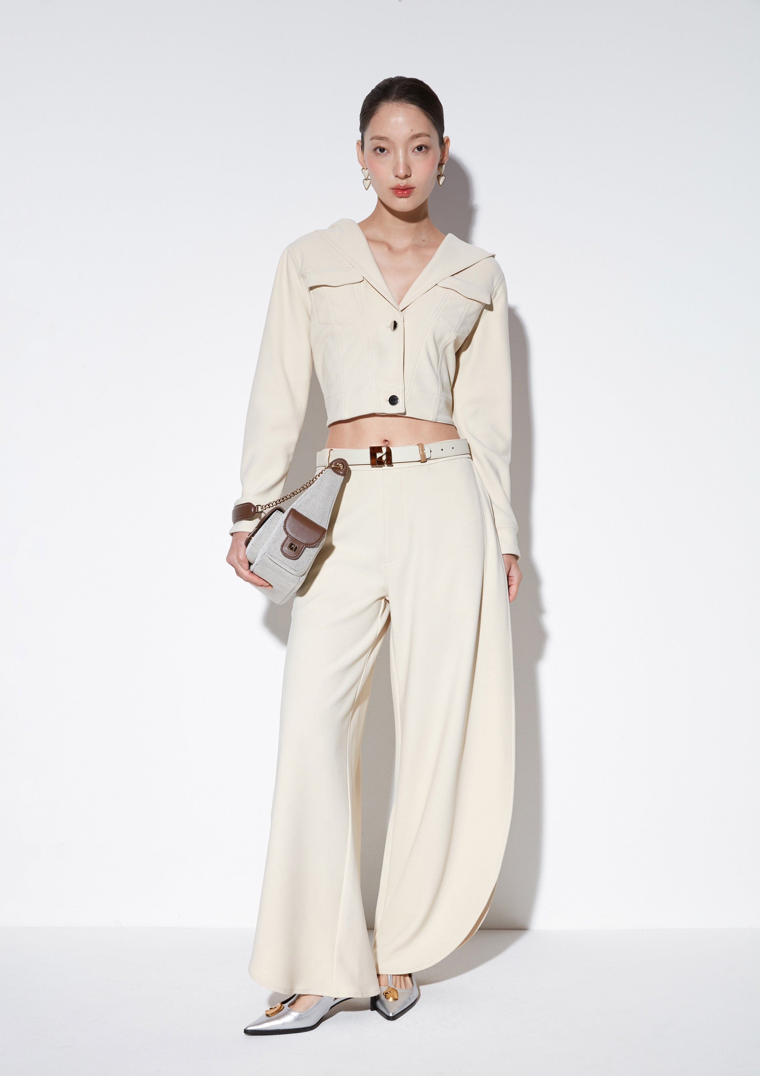 Hood Crop Jacket Texture Club