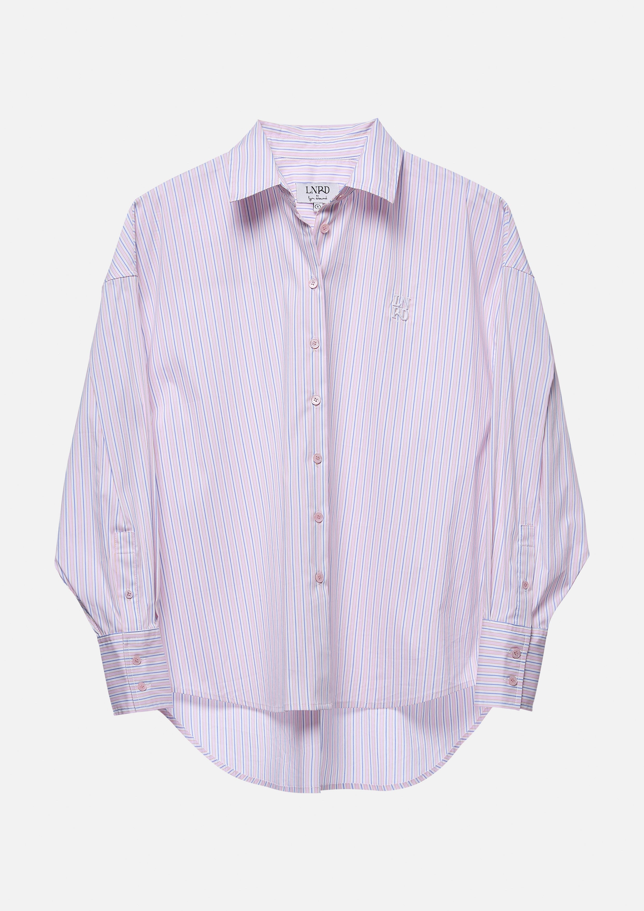 เสื้อเชิ้ตลายทาง ปักโลโก้ คอลเลกชัน LNRD Signature