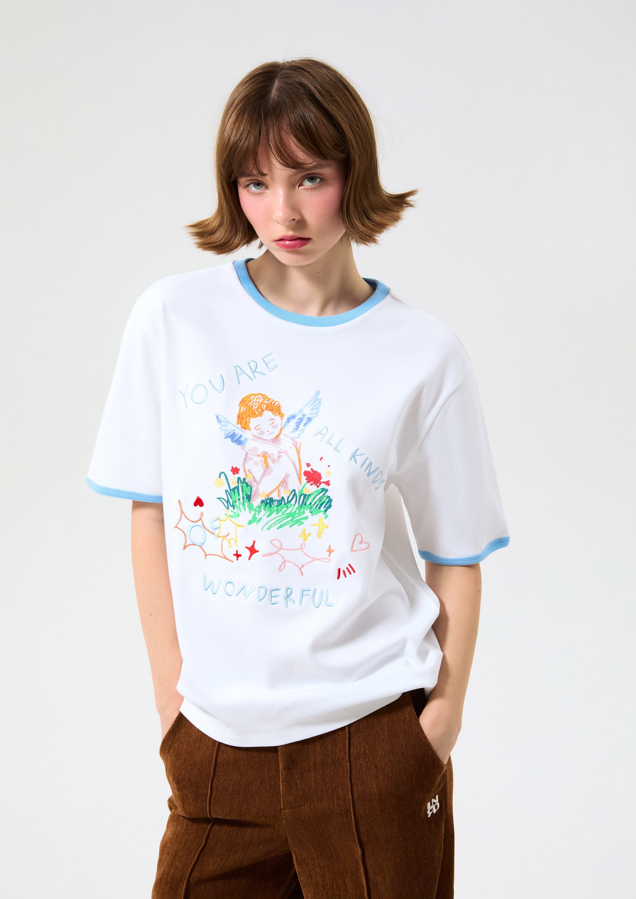 เสื้อแขนสั้นพิมพ์ลาย คอลเลกชัน Cruise to the Full Bloom