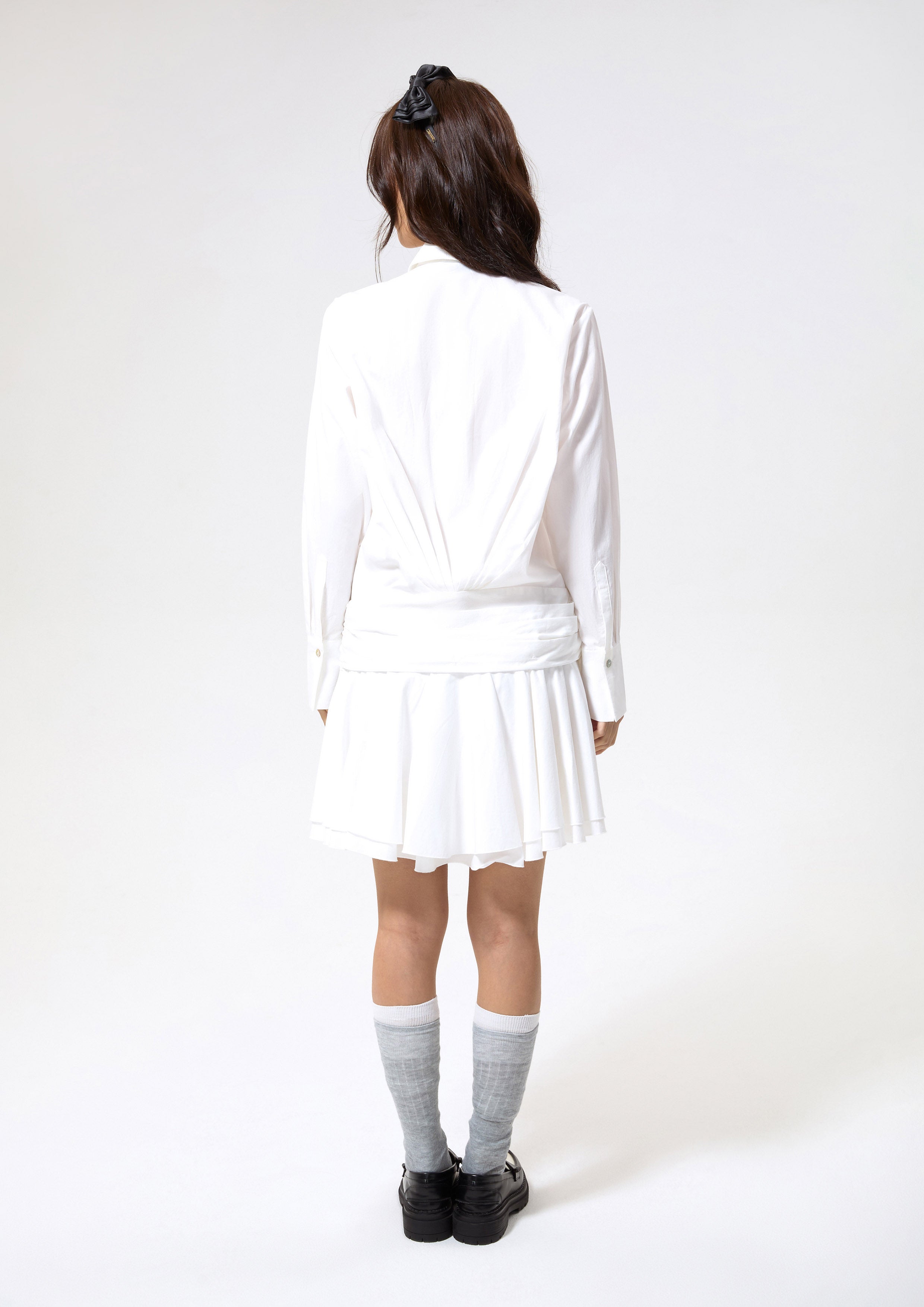 เดรสสั้นแขนยาวพิมพ์ลาย คอลเลกชัน Working on Board