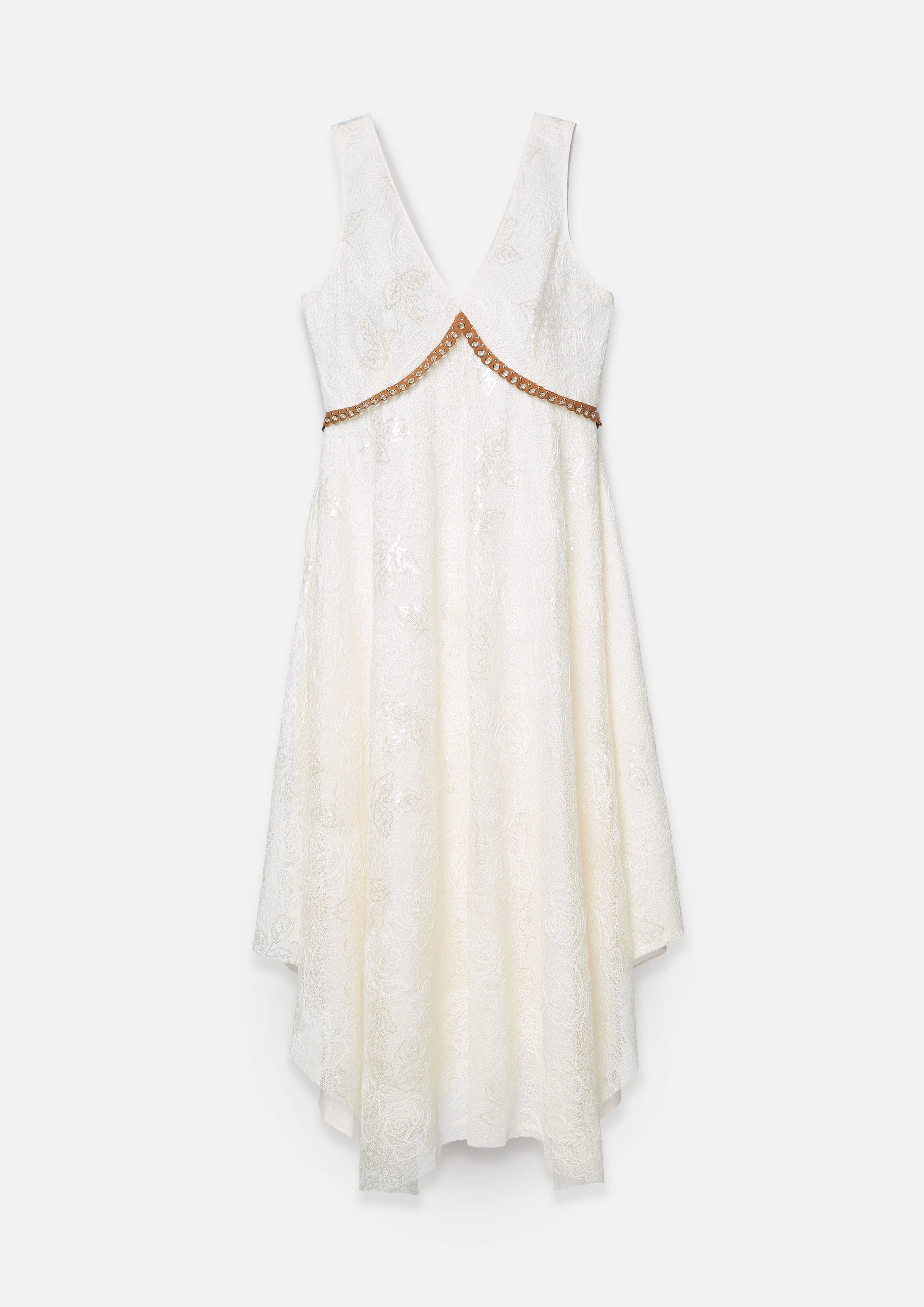 Floral Embossed Flare Skirt Midi Dress Cruise to the Full Bloom