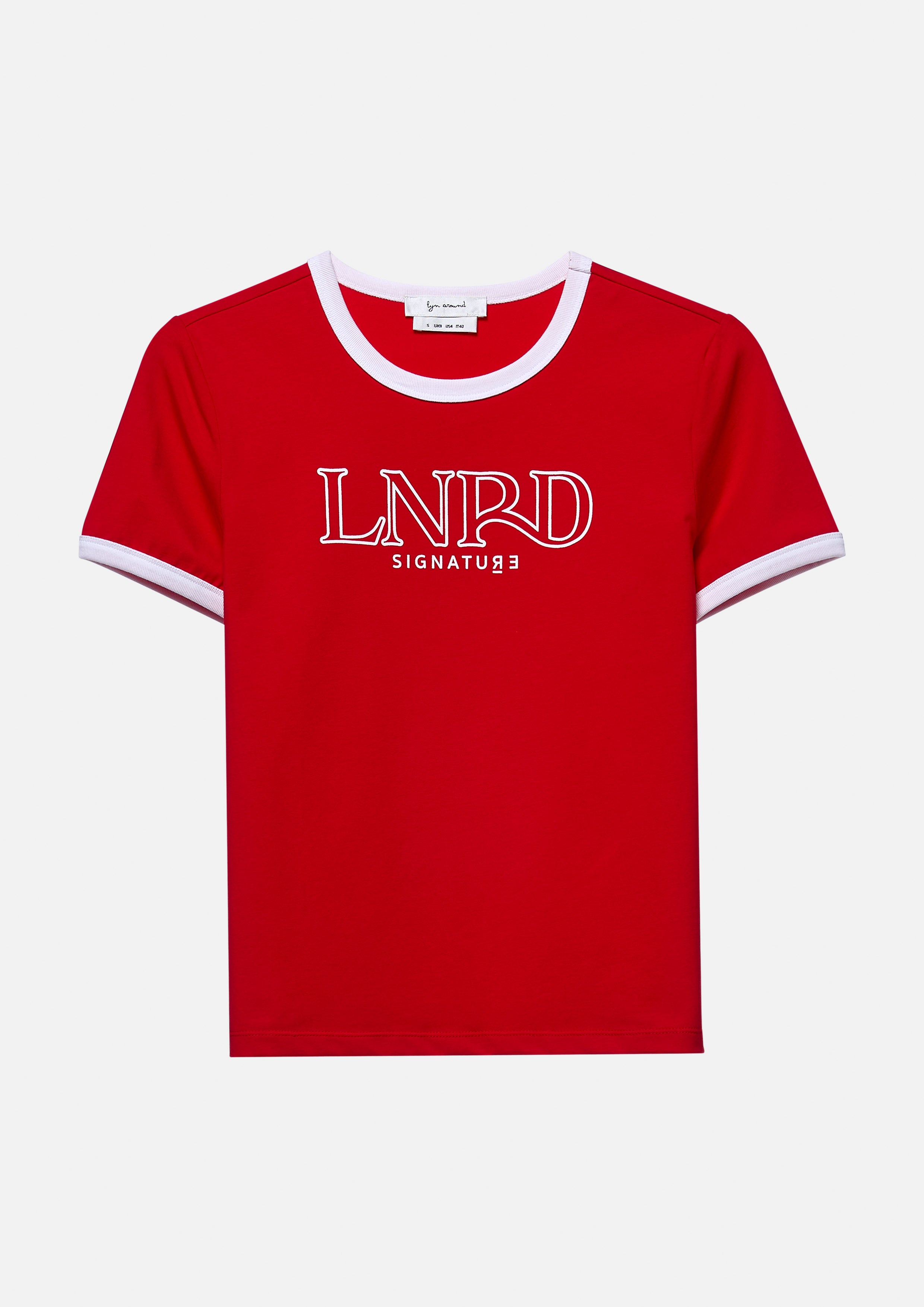 เสื้อยืดแขนสั้น ขอบสีคอนทราสต์ คอลเลกชัน LNRD Signature