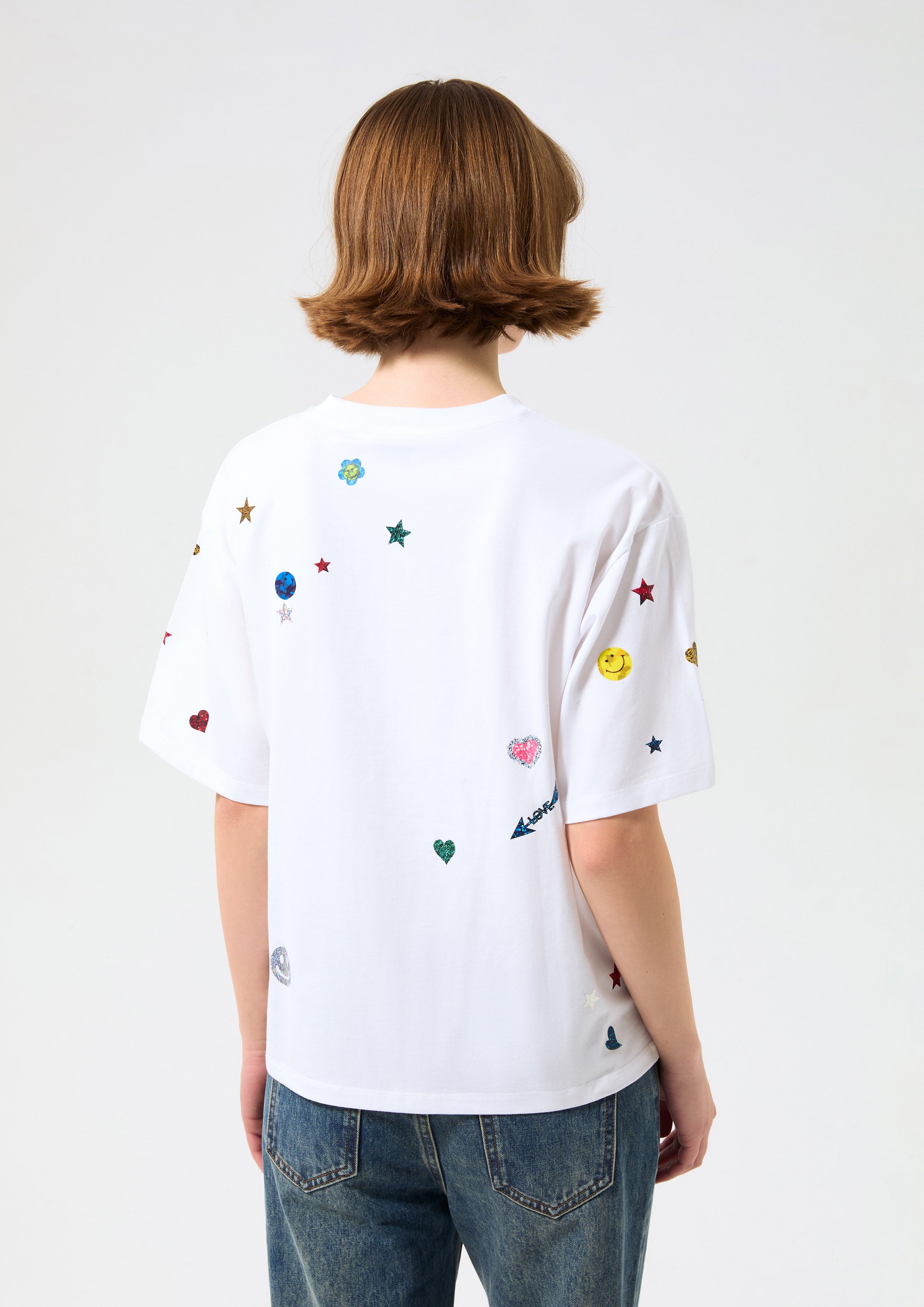 Sticker Print Loose Fit T-Shirt Like a Virgin