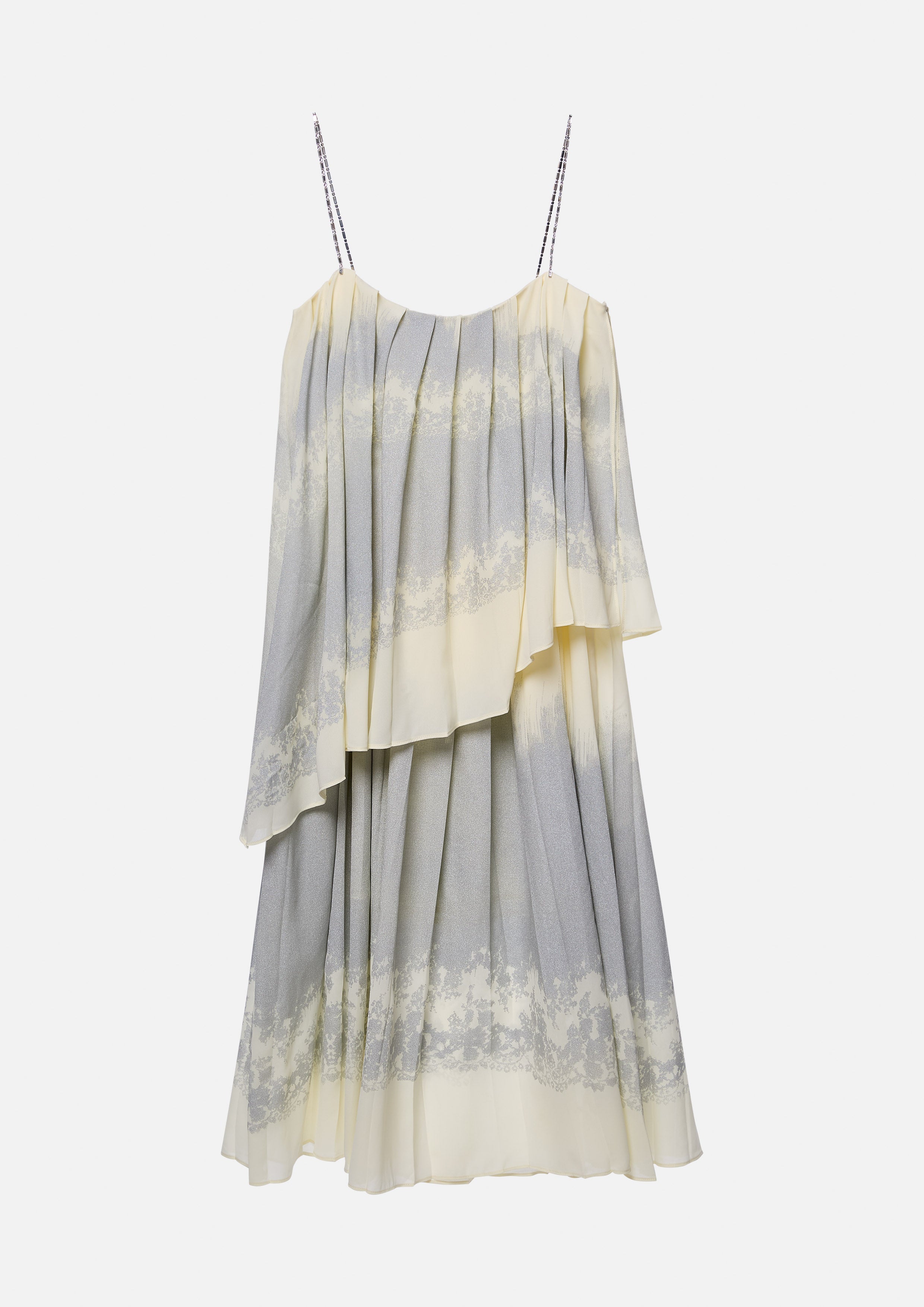 Print Cami Strap Layered Skirt Midi Dress Working on Board