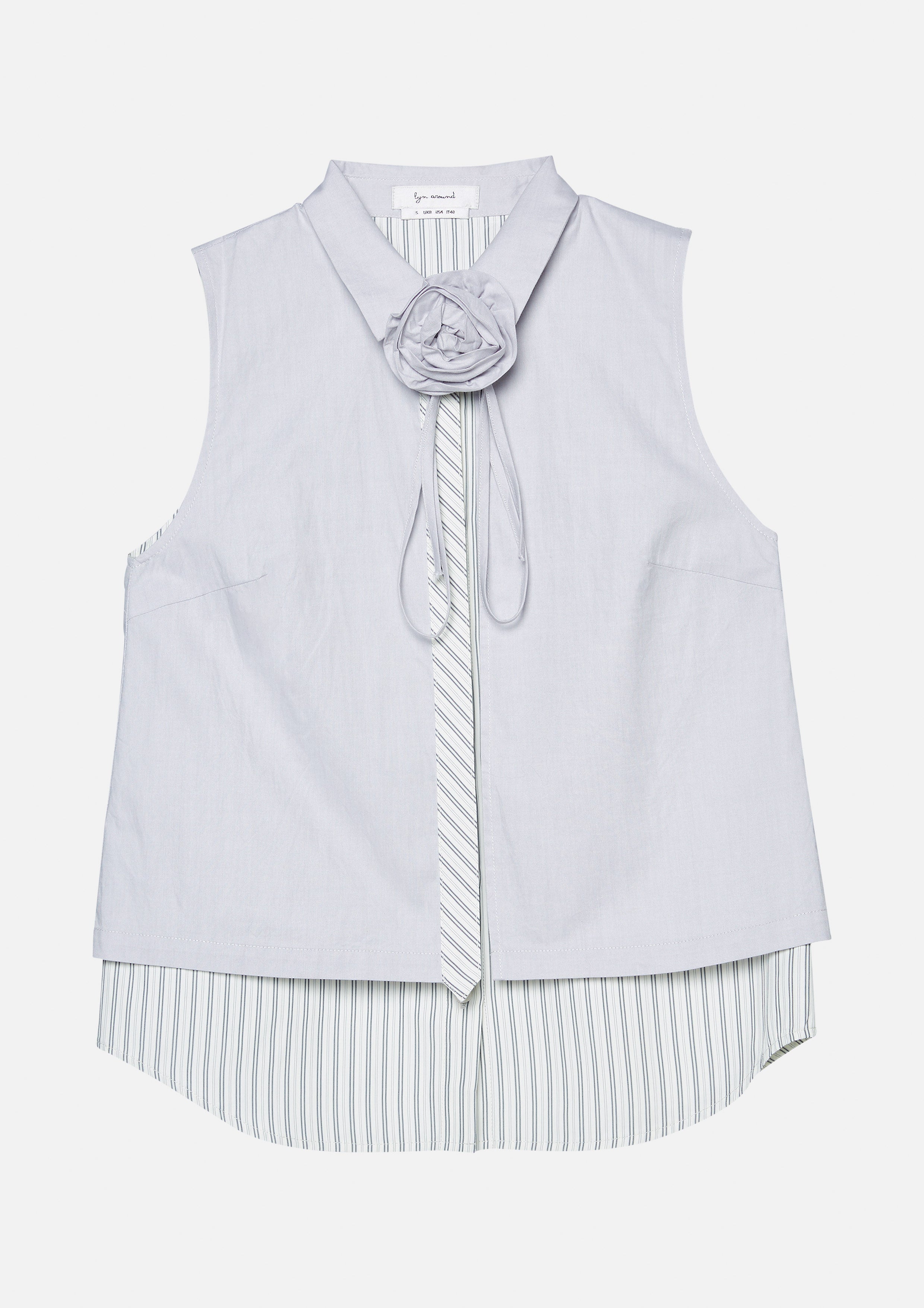 Rose Embellished Layered Blouse Working on Board