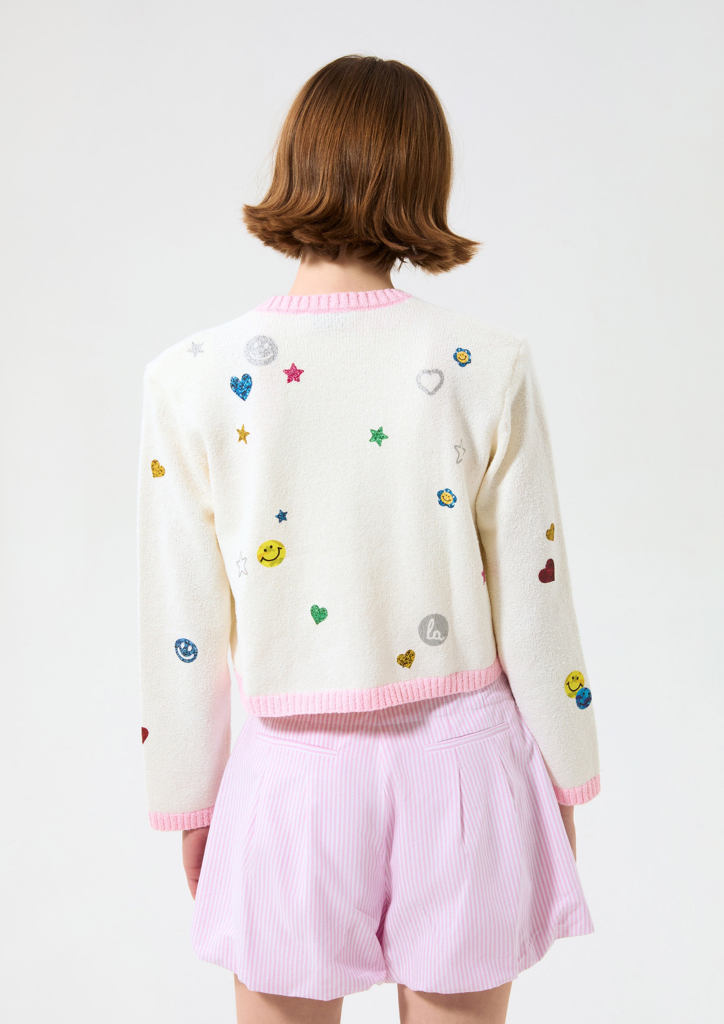 คาร์ดิแกนแขนยาวพิมพ์ลายสติ๊กเกอร์ คอลเลกชัน Like a Virgin