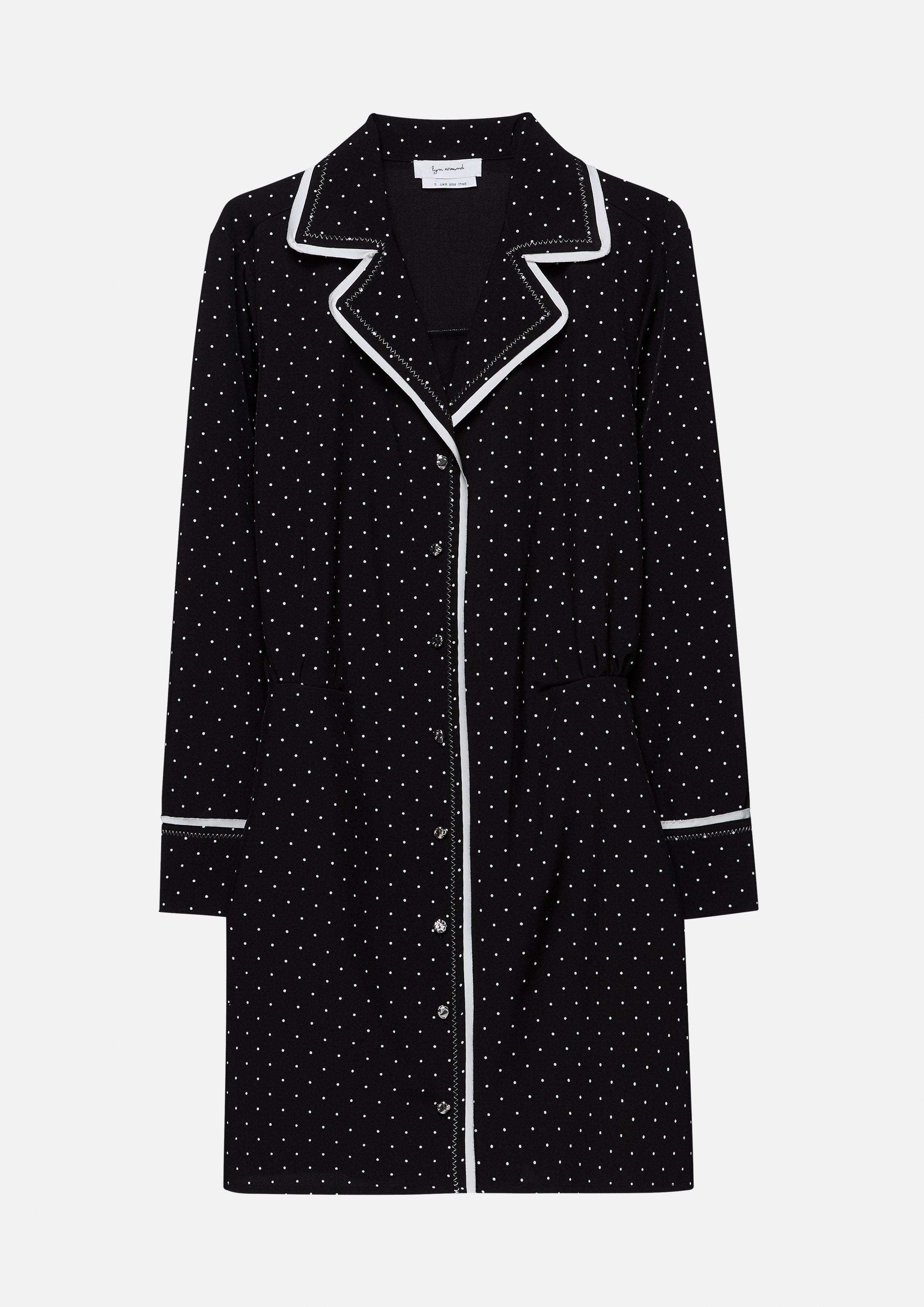 เดรสสั้นแขนยาวลายโพลกาดอต คอลเลกชัน Working on Board