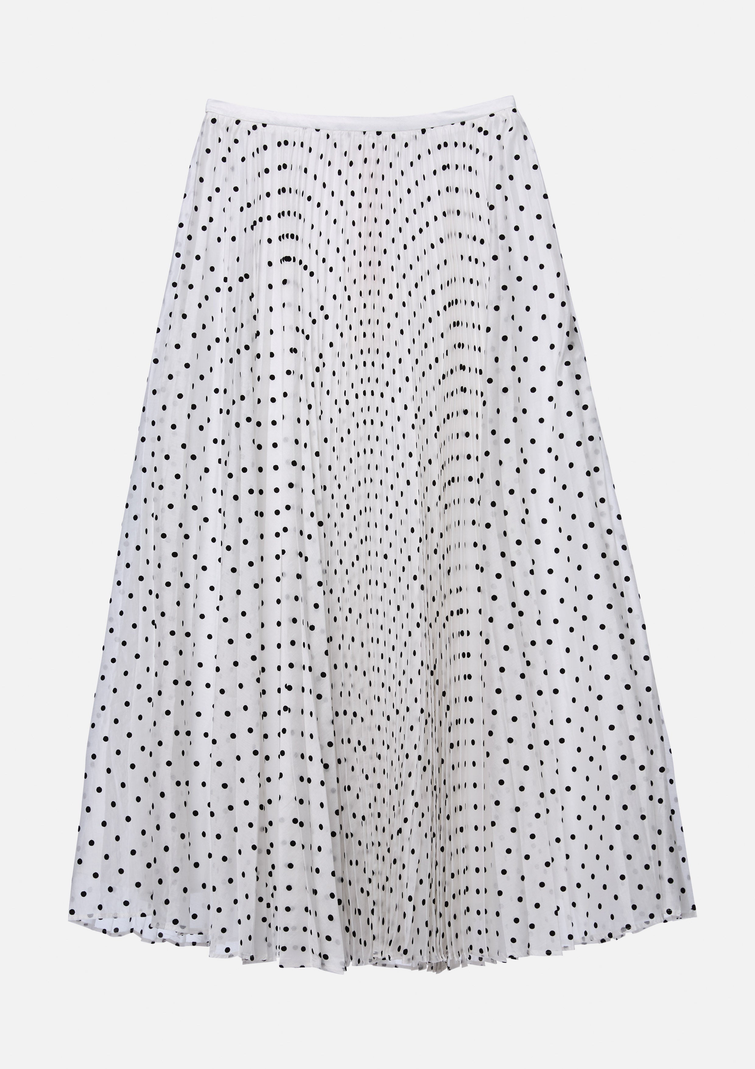 Polkadot Pleated Maxi Skirt Material Girl