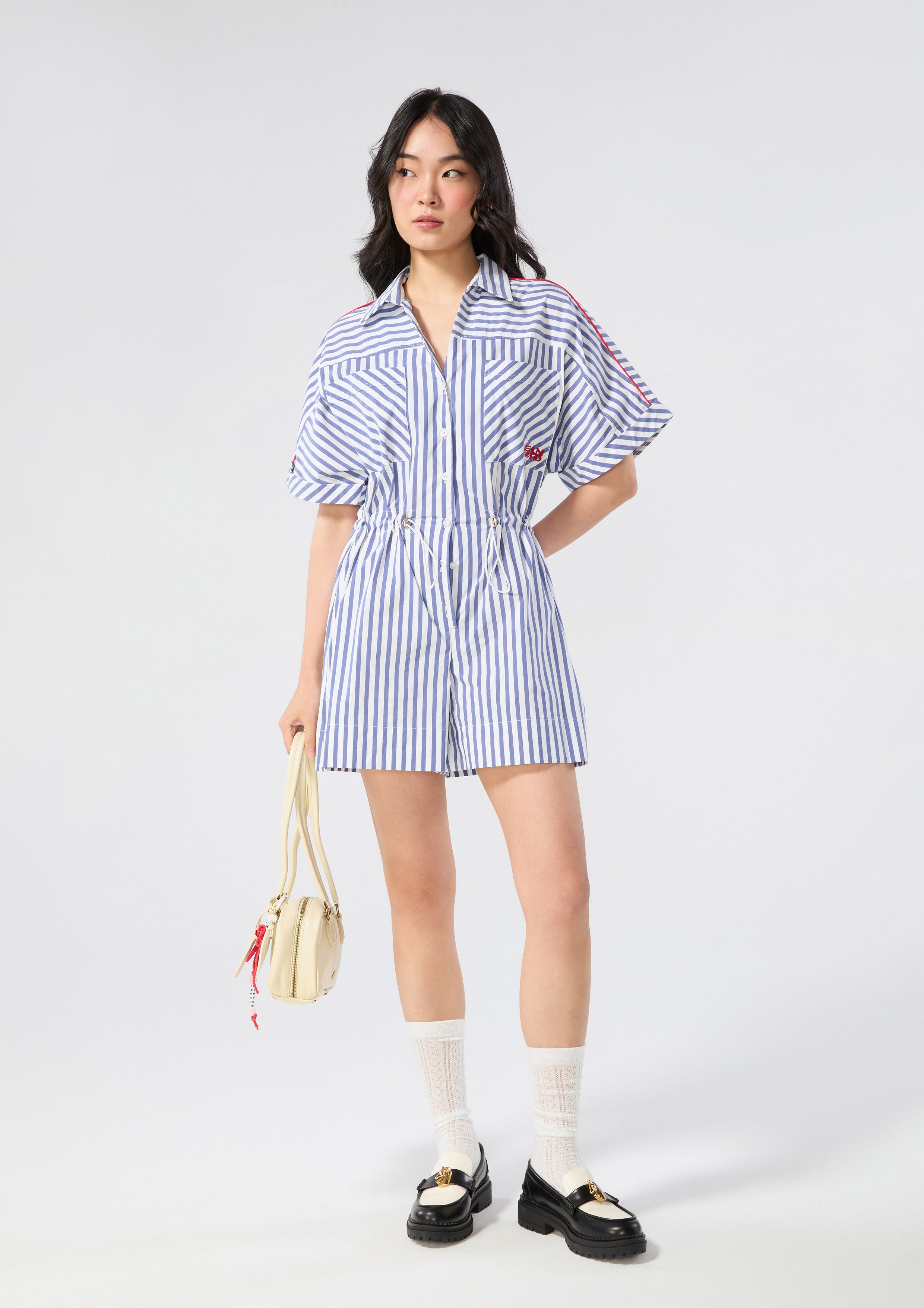 Stripe Logo Romper Speed Voyard