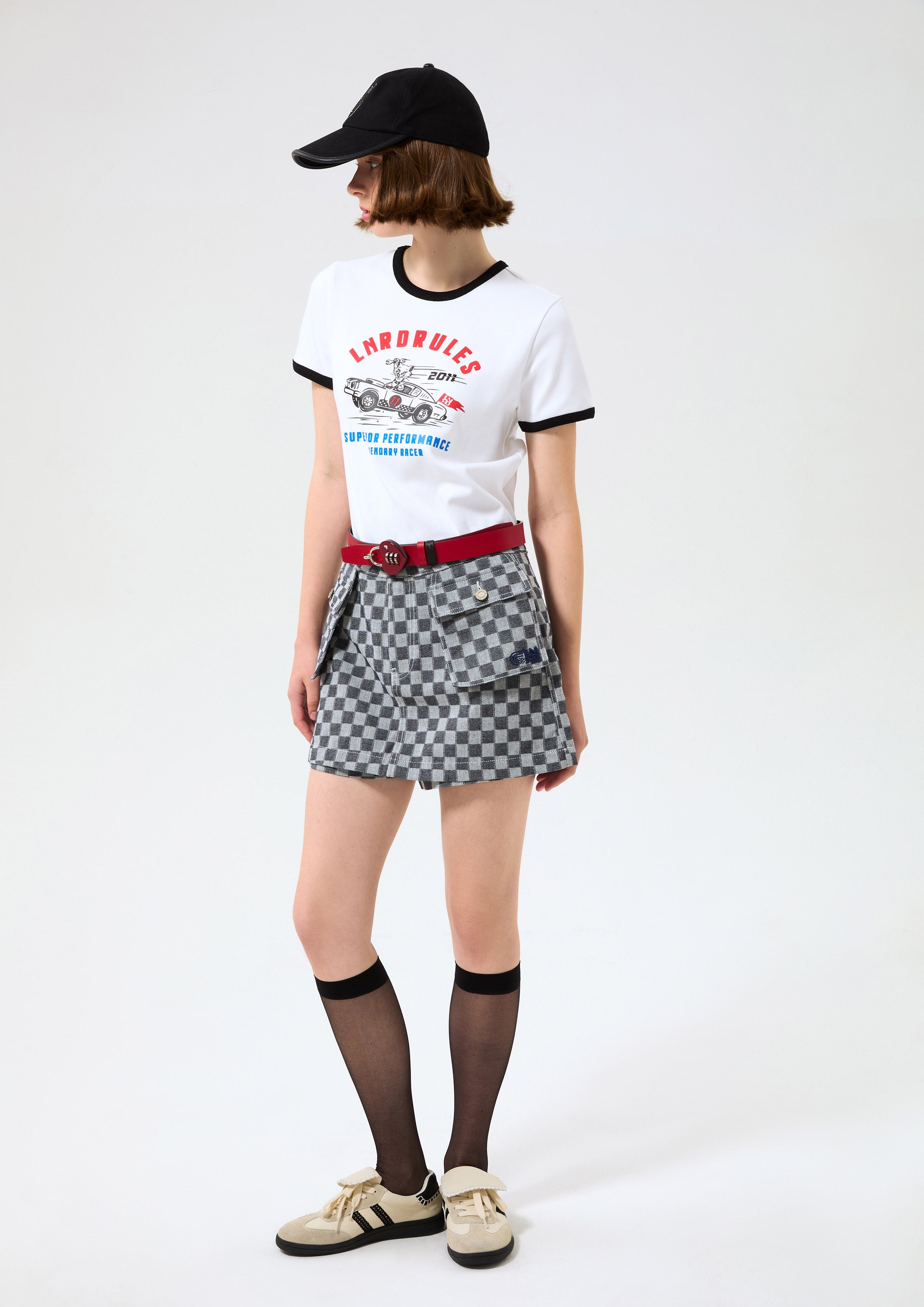 กระโปรงกางเกงลายตาราง คอลเลกชัน Speed Voyard