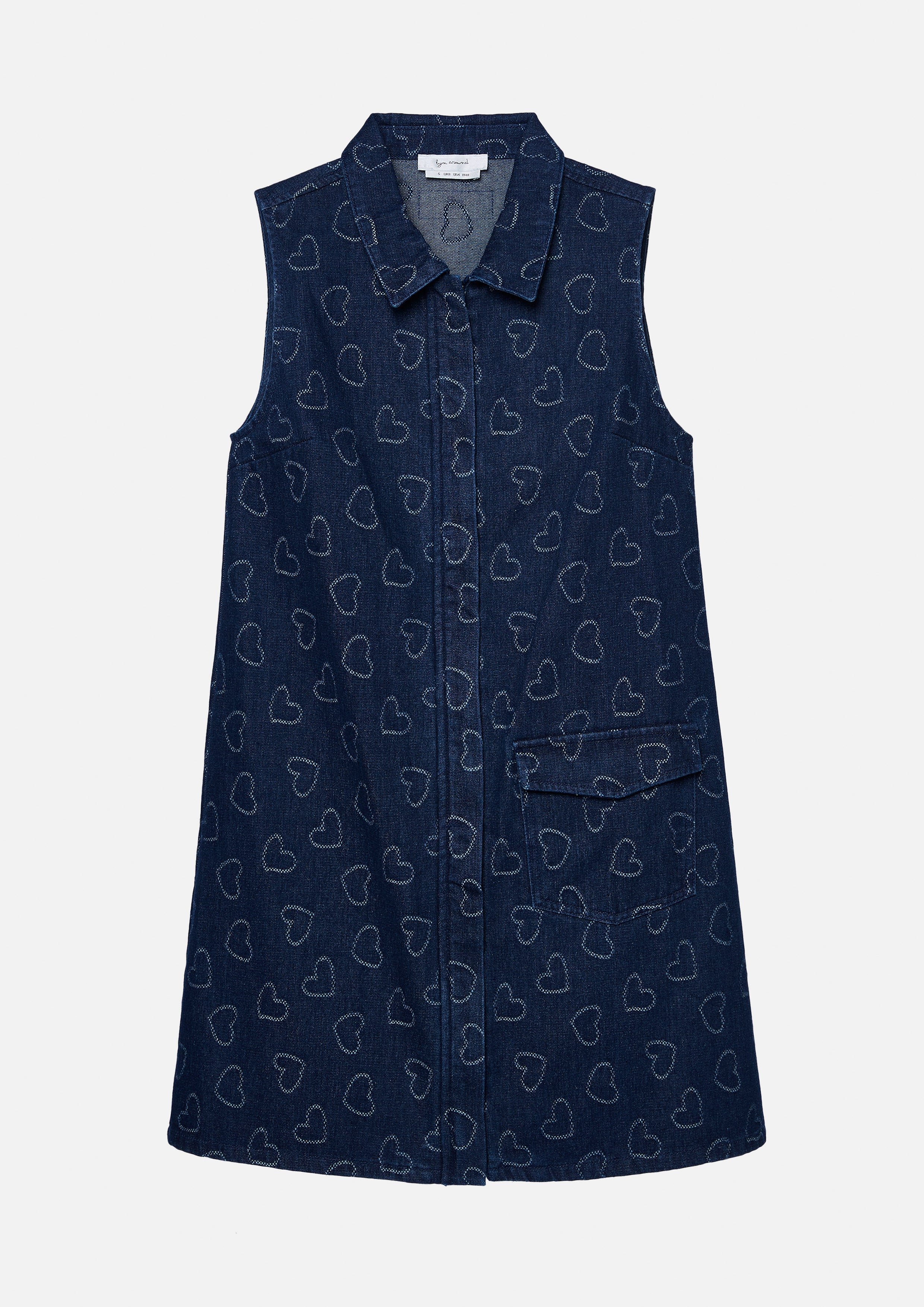 เดรสสั้นเดนิมพิมพ์ลายหัวใจ คอลเลกชัน Miracle Voyard