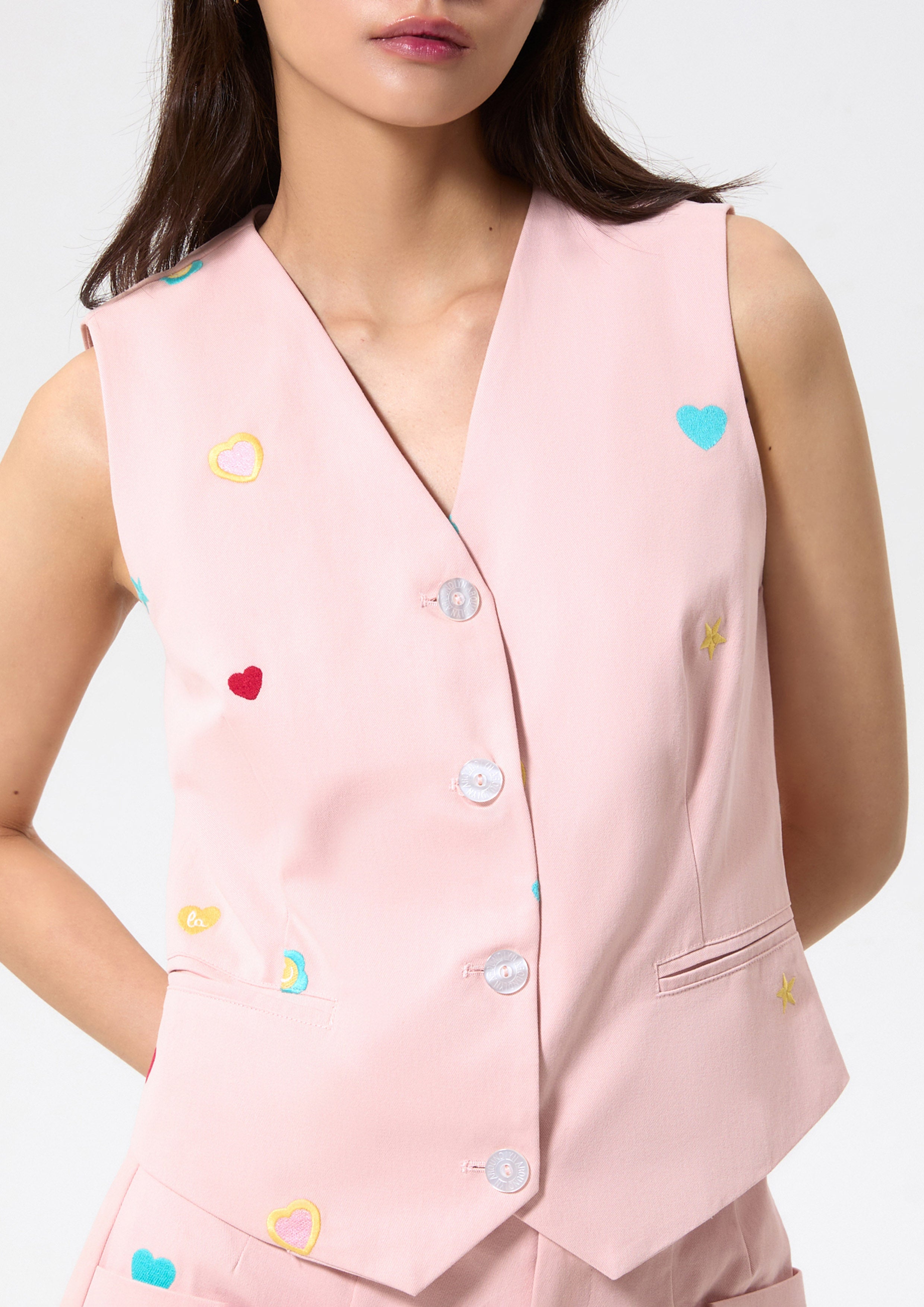 Sticker Print Vest Like a Virgin