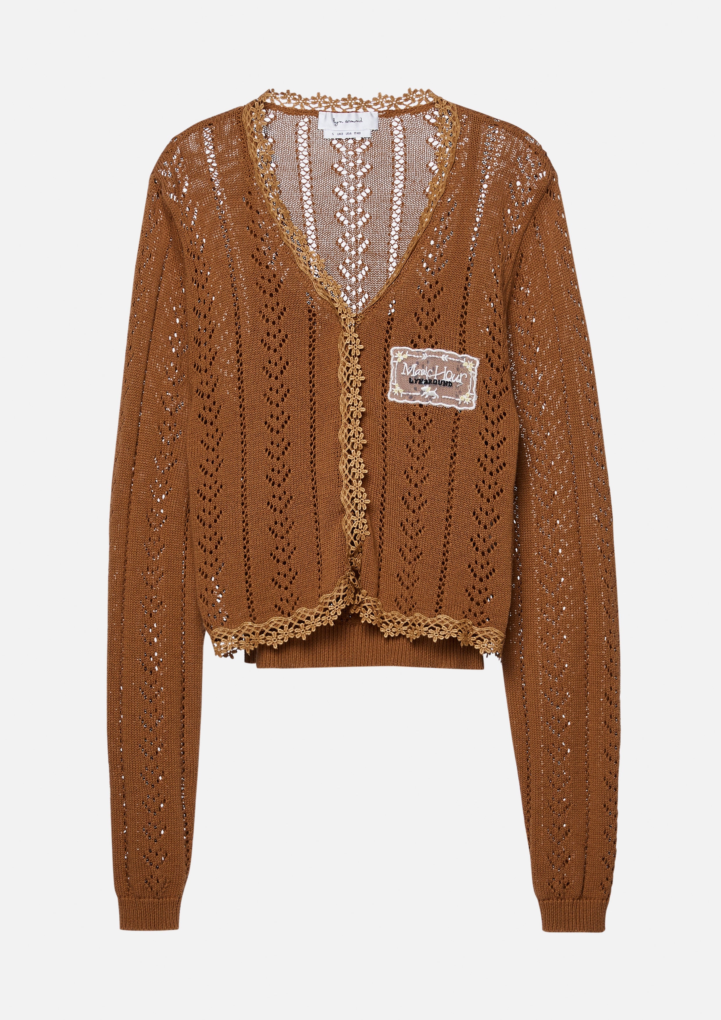 Embroidery Crochet Long Sleeve Cardigan Bloom Affair