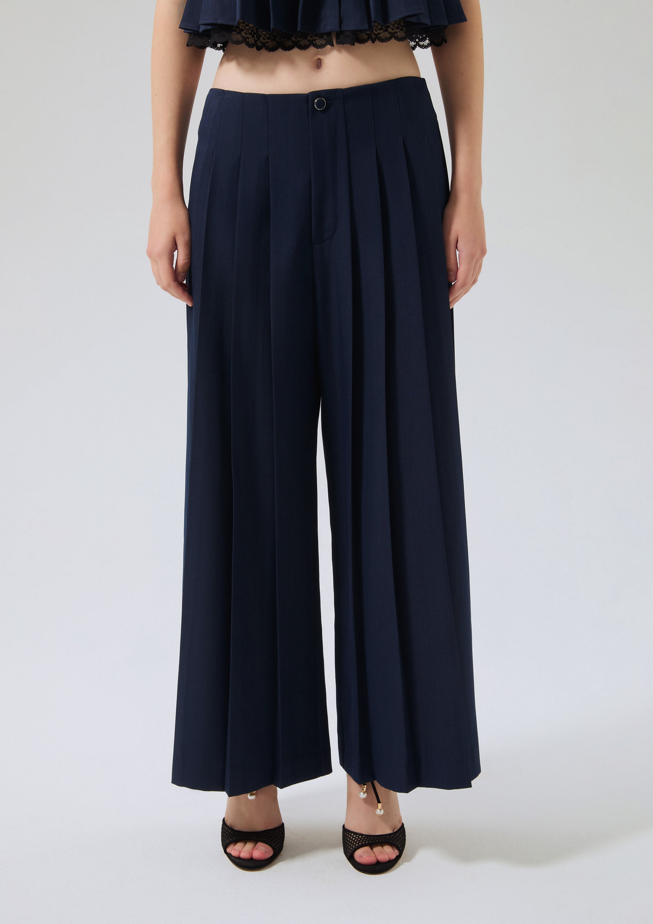 กางเกงขายาวจับจีบ คอลเลคชัน Bloom Affair