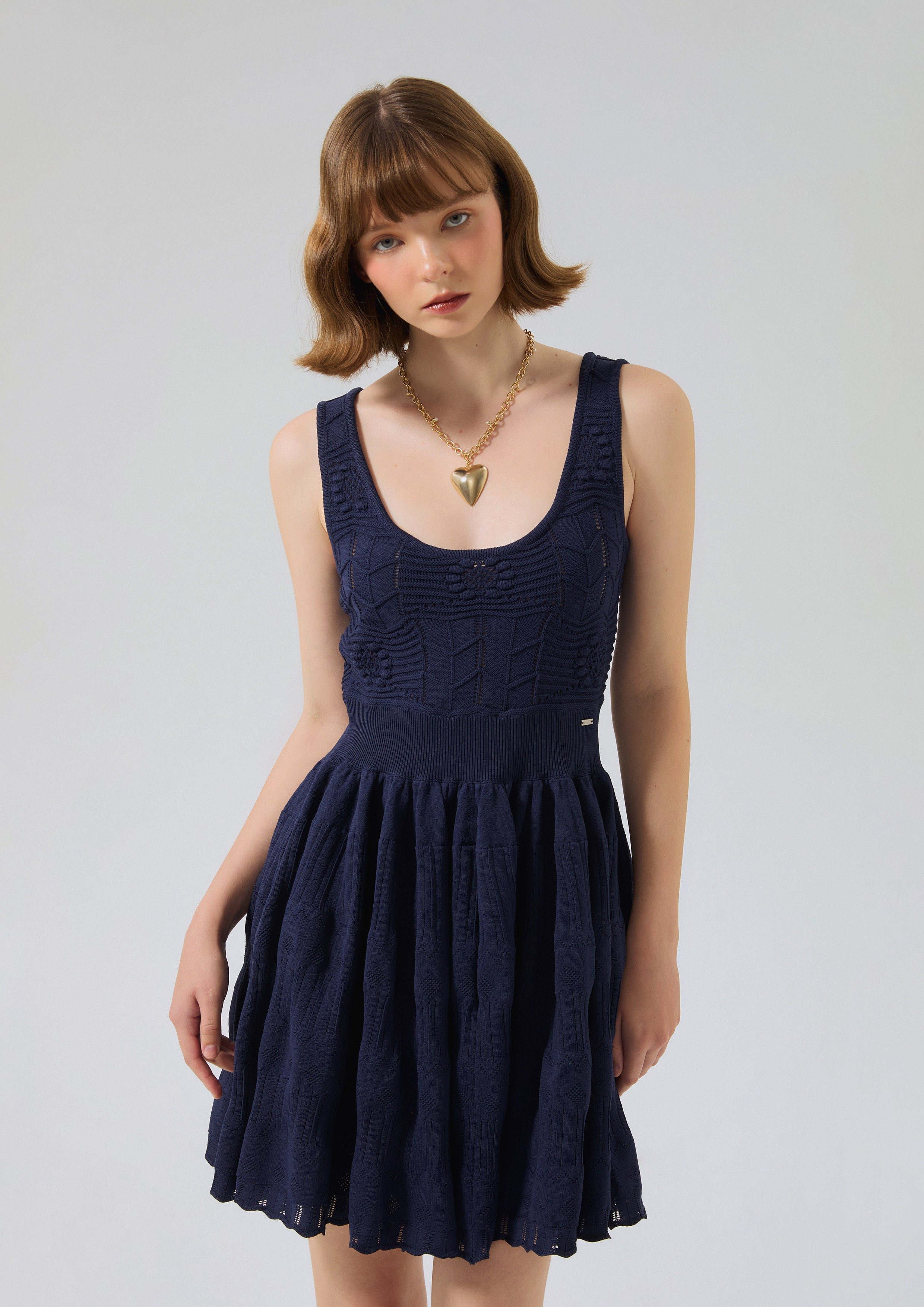 Crochet Sleeveless Mini Dress Bloom Affair