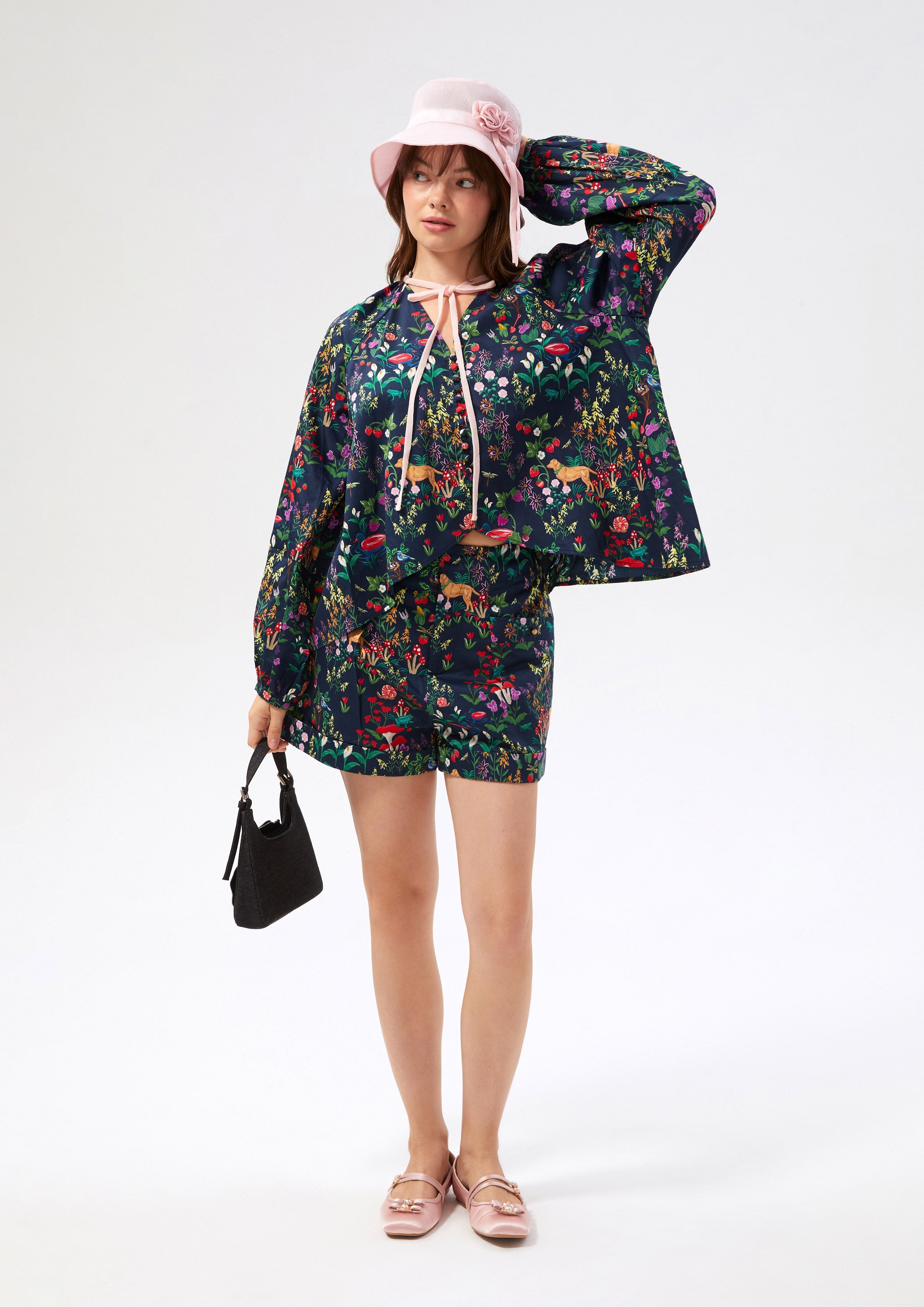 Floral High Waist Shorts Bloom Affair