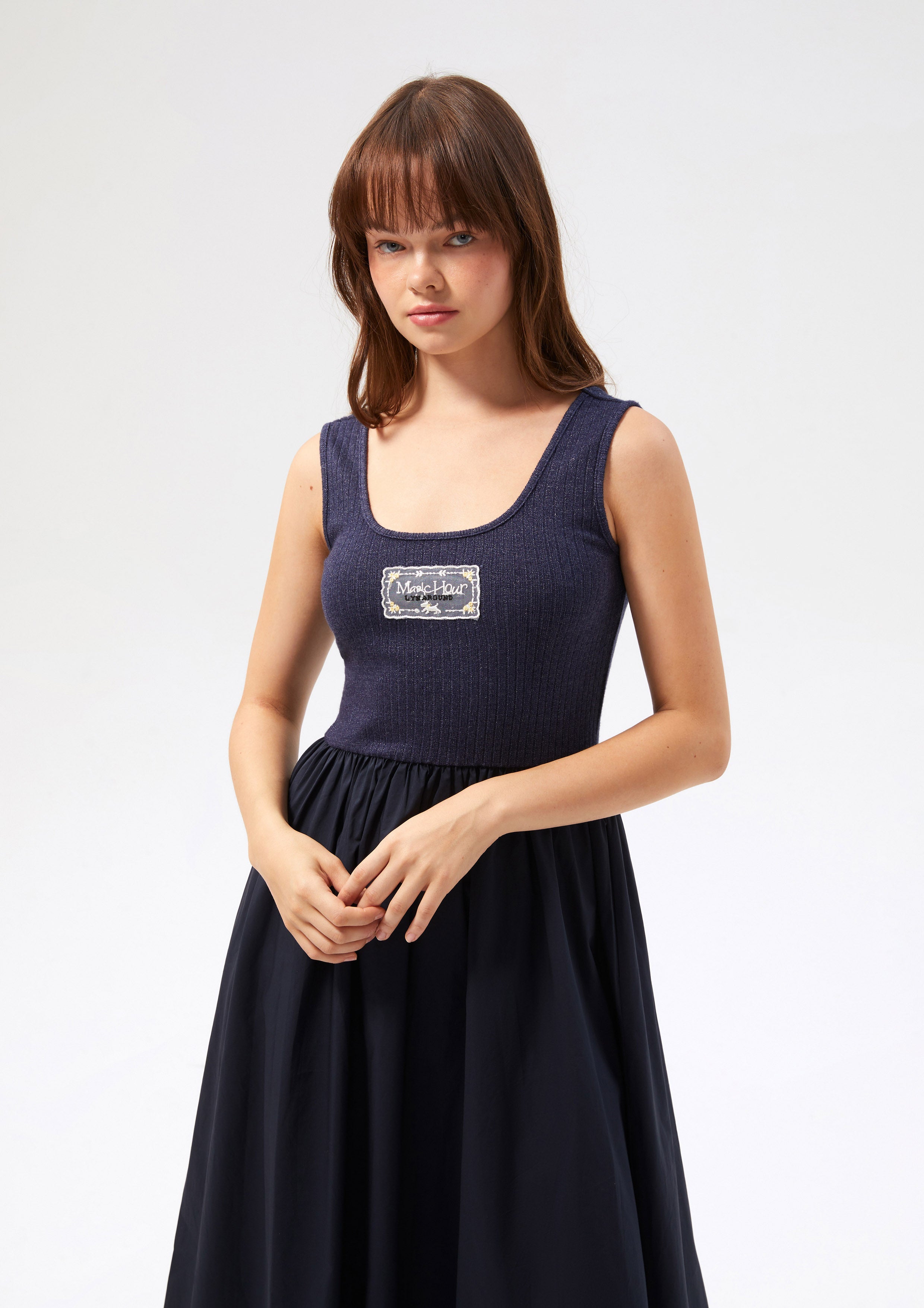 Tank Pleated Skirt Dress Bloom Affair