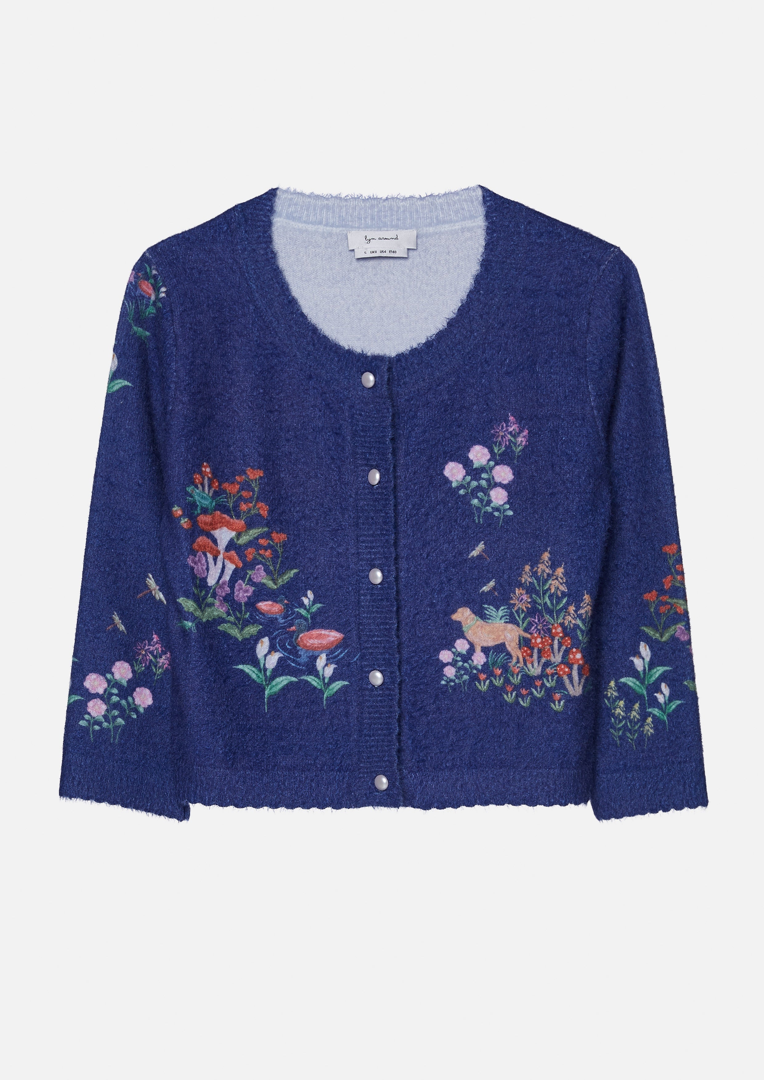 Floral Crop Crewneck Cardigan Bloom Affair