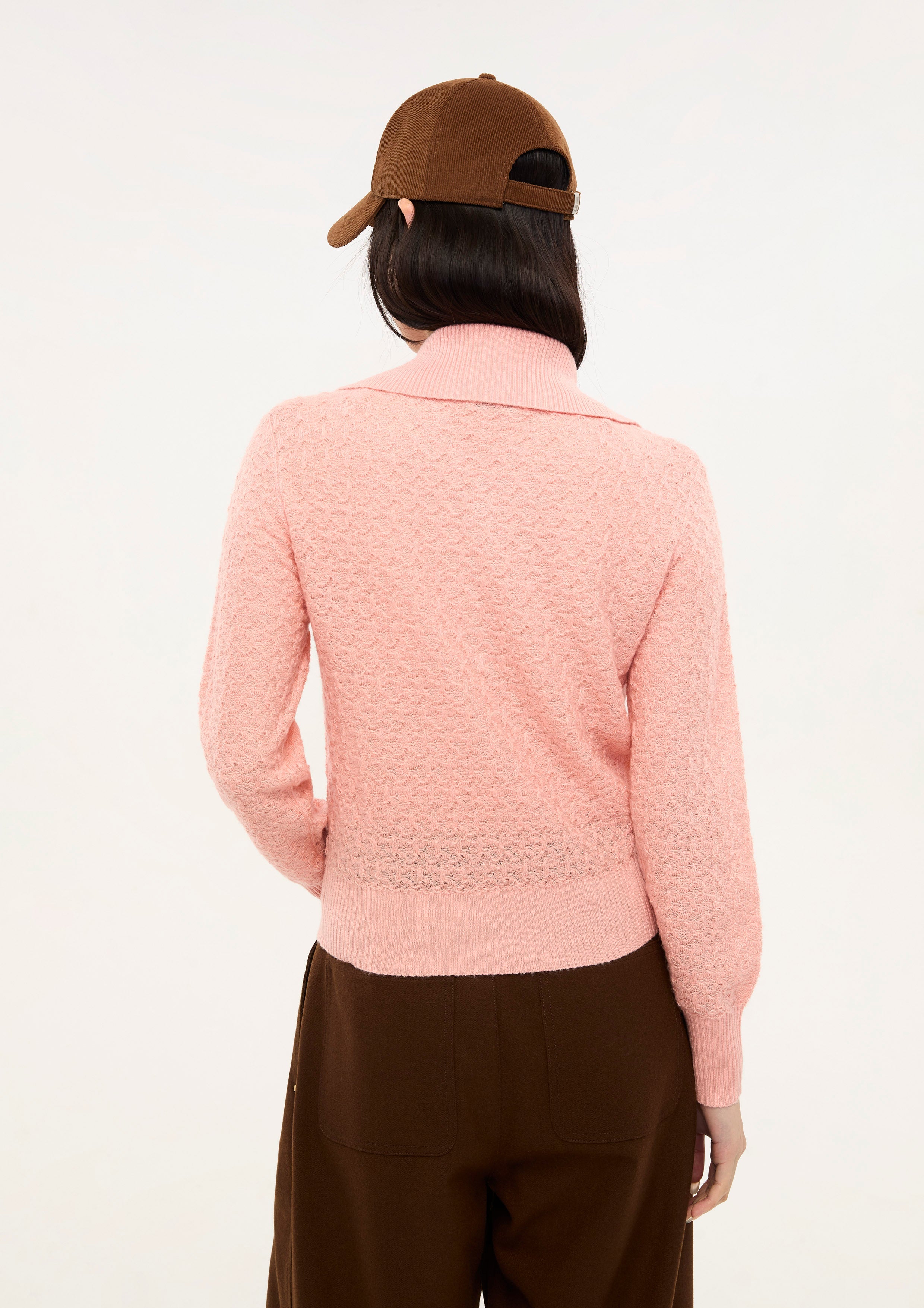 Half Button Knitted Top Bloom in Shade & Shadow