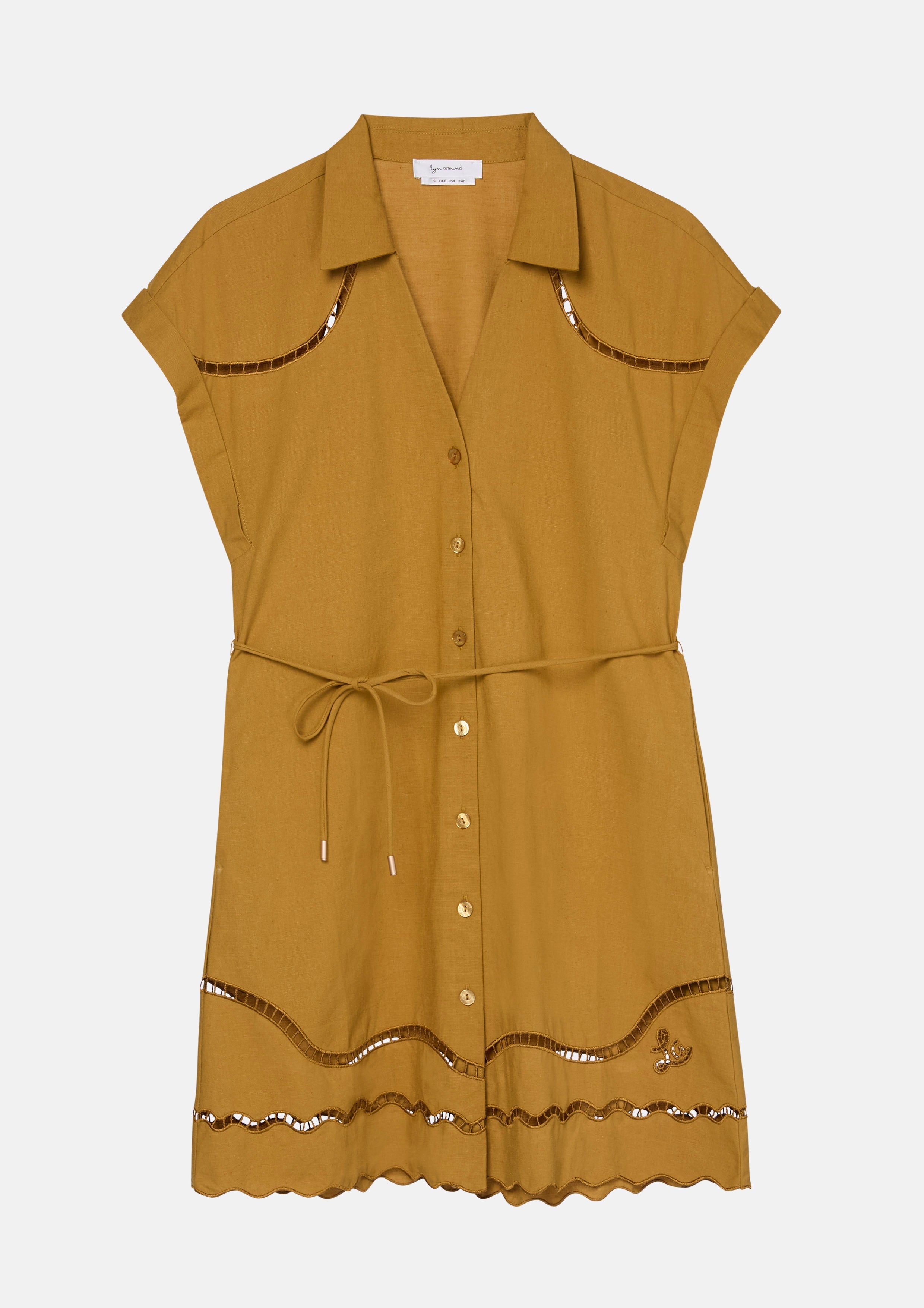 Lasecut Button Mini Dress La Femme Demure