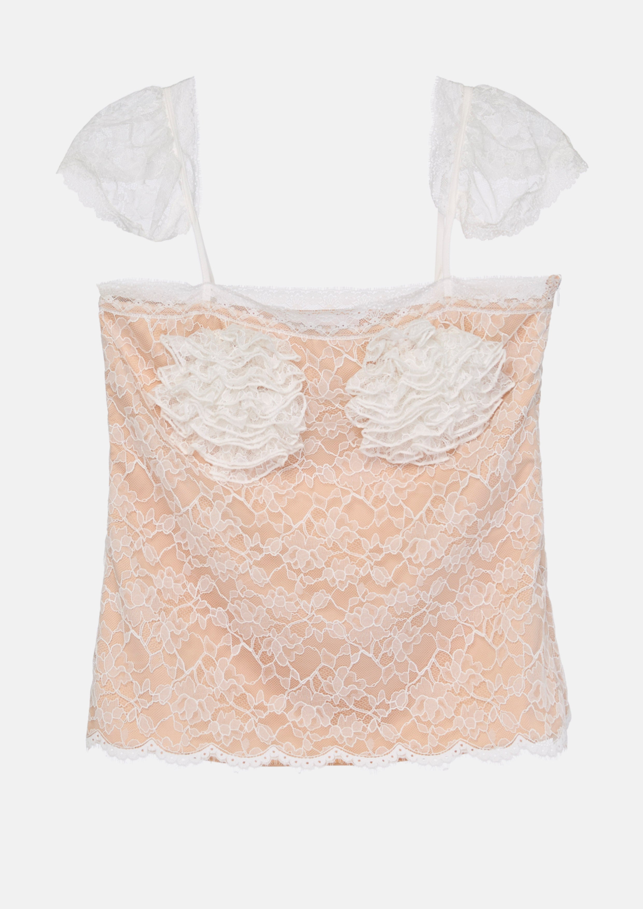Cami Strap Top With Lace Detail Fulvous