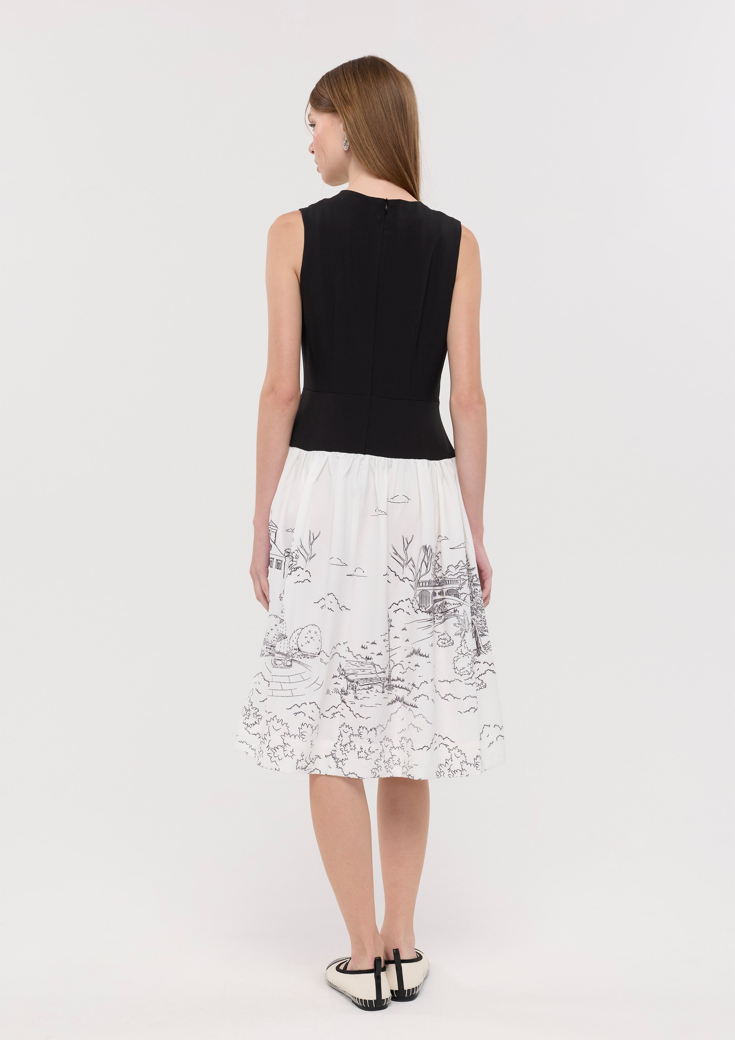 Print Sleeveless Mini Dress La Femme Demure