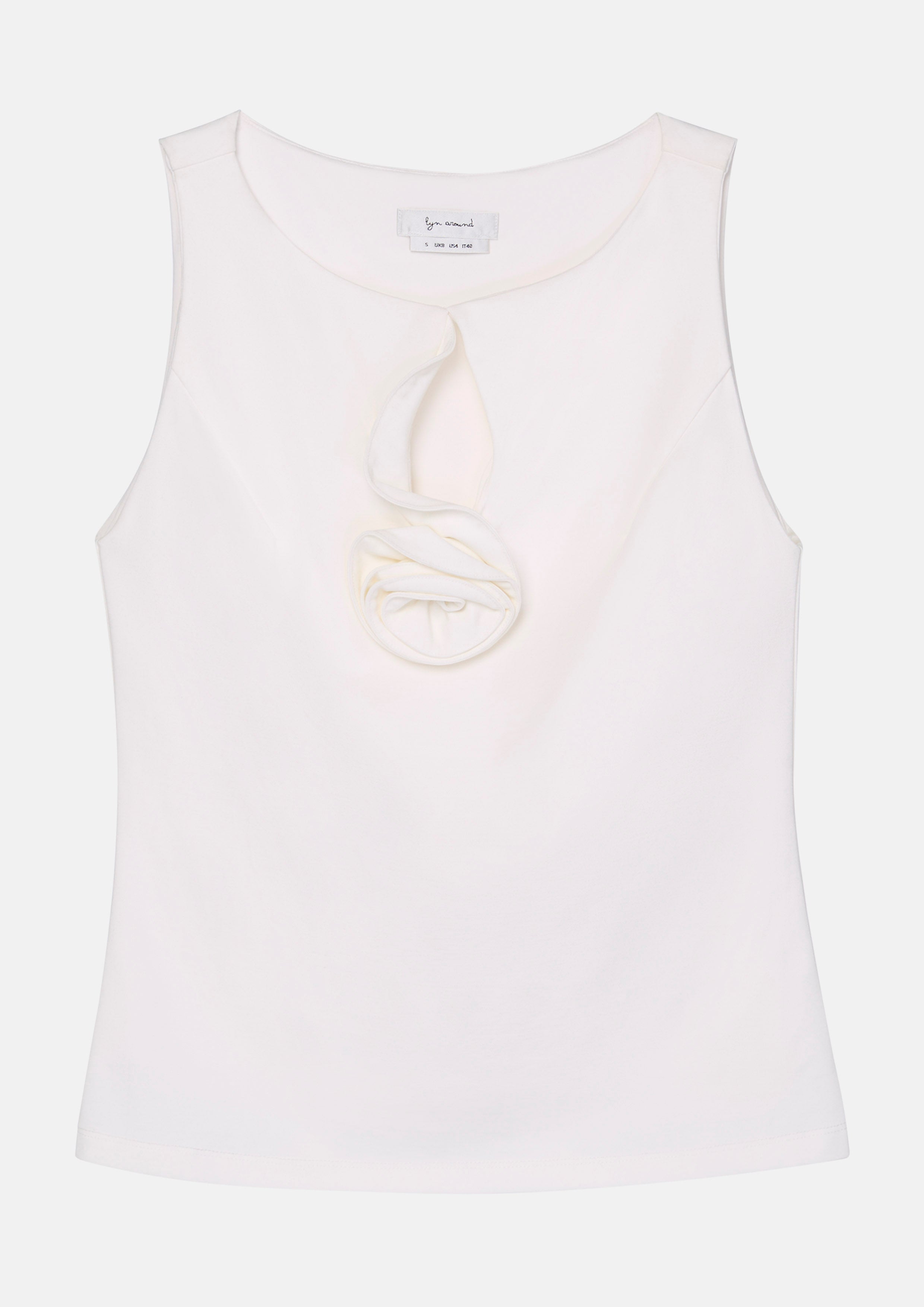 เสื้อแขนกุดแต่งแอพพลิเก้ดอกกุหลาบ คอลเลกชัน La Femme Demure