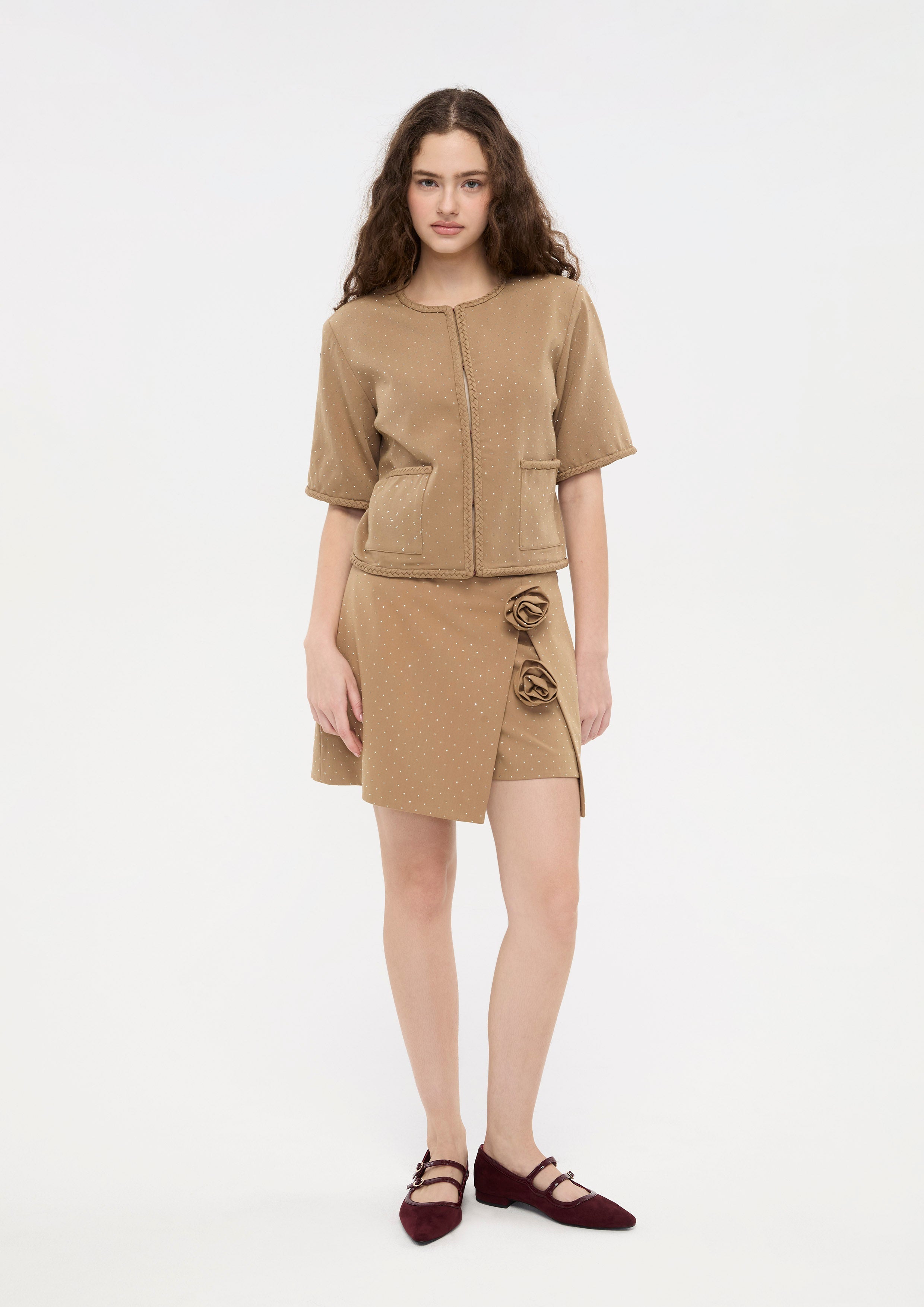 Rose Applique Skort La Femme Demure