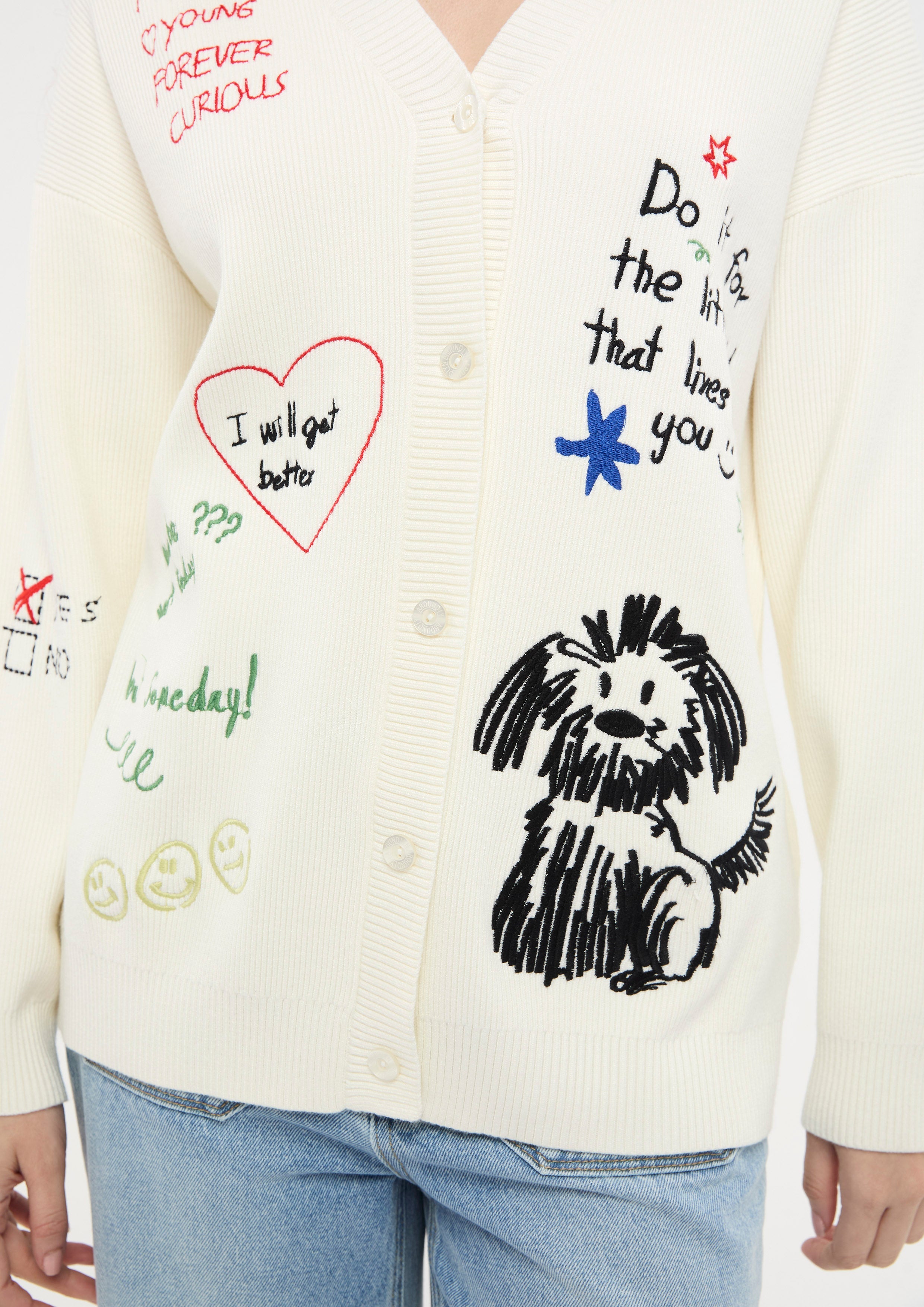 เสื้อคาร์ดิแกนแขนยาวปักลาย คอลเลกชัน You Are Magic